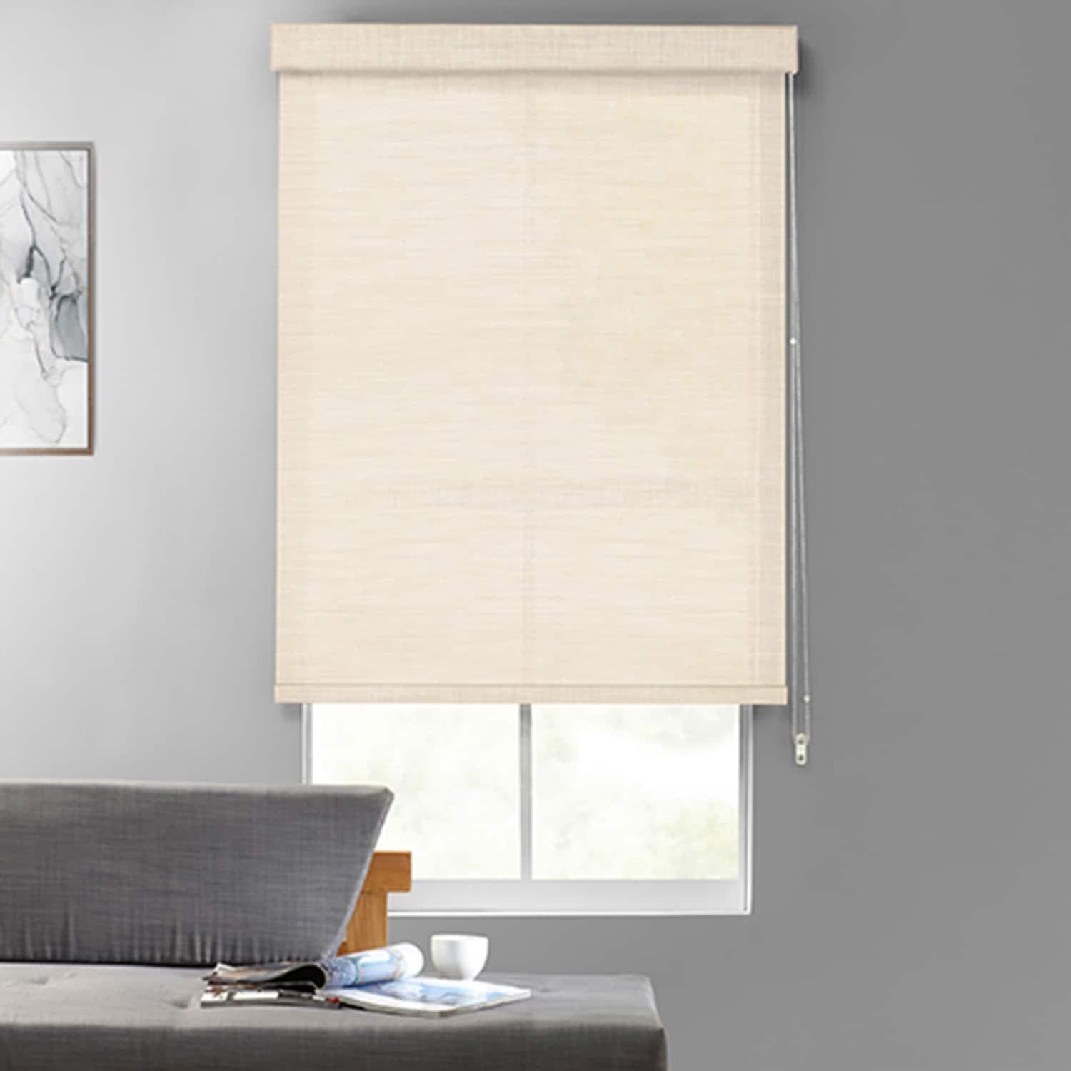 Blackout Roller Shades for Windows - Bedford Textured Fabric for Light Control & Privacy - Perfect for Bedrooms, Nurseries & Home Theaters