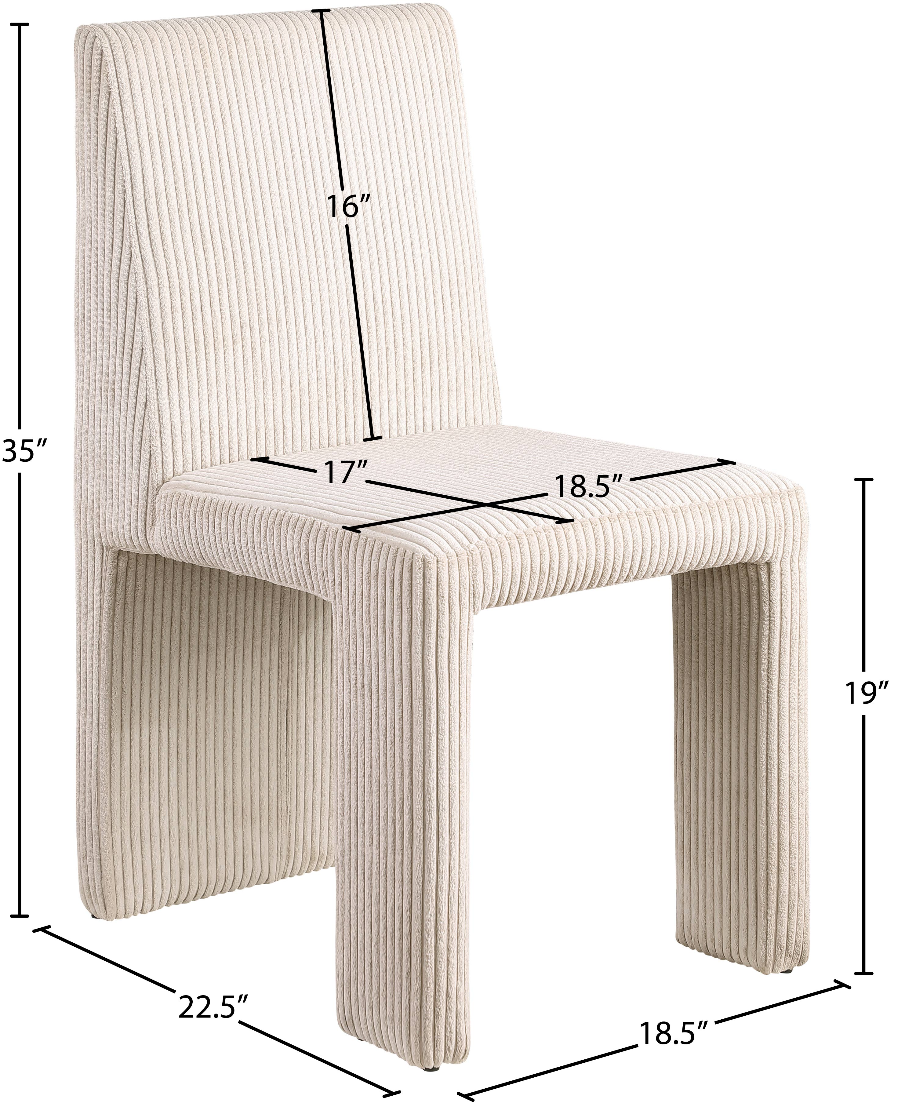 Premium Benson Microsuede Corduroy Fabric Dining Chair - Comfortable Modern Upholstered Seat for Kitchen, Dining Room & Office - Home & Commercial Use