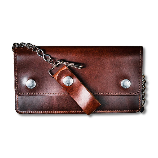Big Bear Biker Chain Wallet for Men - Durable Leather Money Clip Wallet with Metal Chain - Perfect for Motorcycle Riders, Bikers & Outdoor Enthusiasts