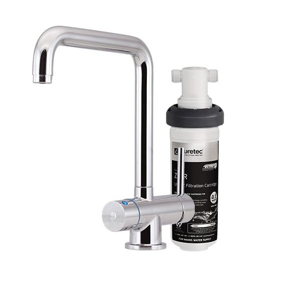 Puretec Z1 Tripla Quick Twist Undersink Water Filter System with LED Faucet - 7.5LPM Flow Rate for Clean Drinking Water | Perfect for Kitchen Sink, RV, Office & Home Use