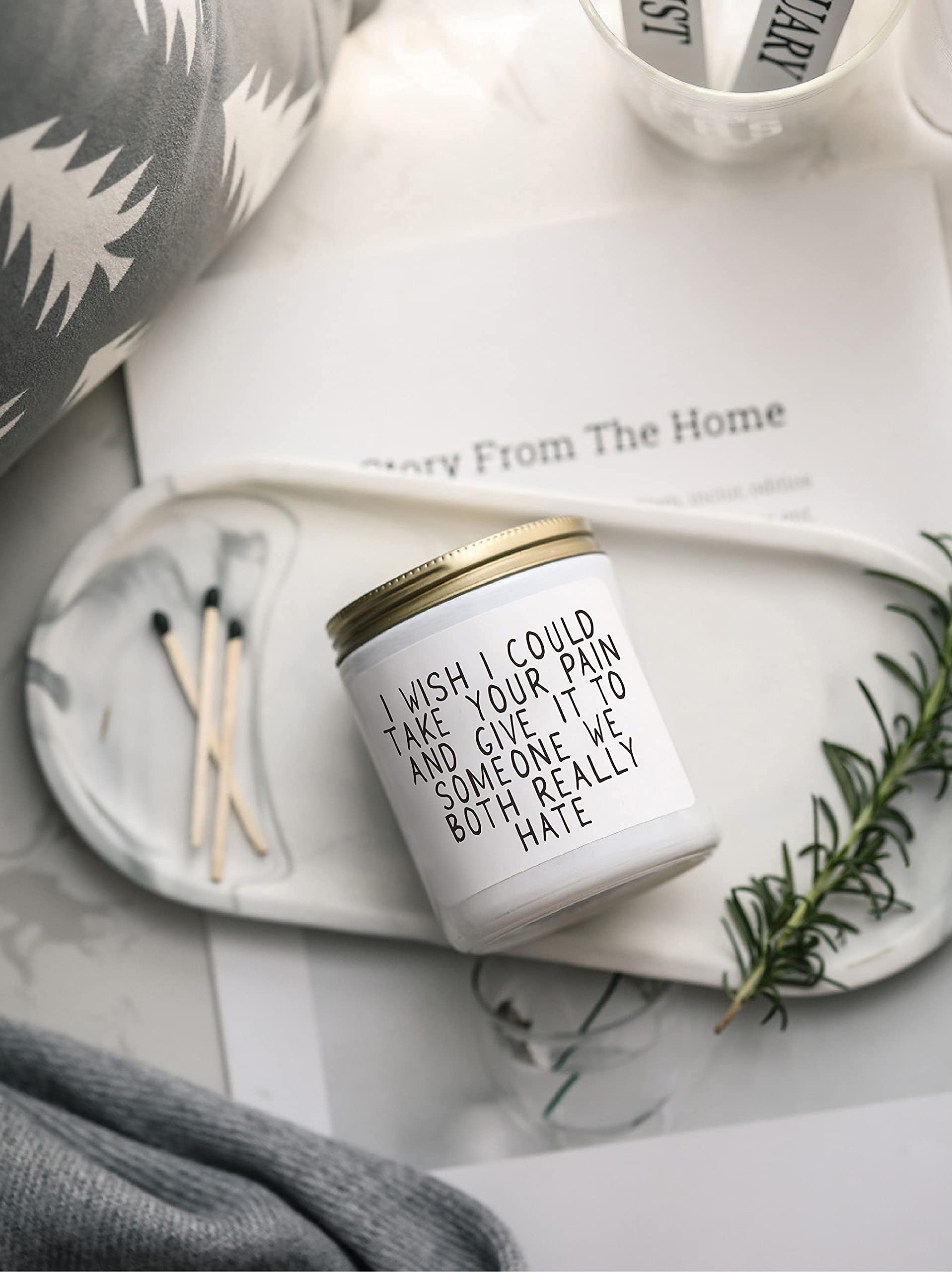 Healing Vanilla & Lavender Scented Soy Candle - Get Well Soon Gift for Women, Post-Surgery Recovery Present for Her & Friends - Relaxing Aromatherapy Candle with Natural Crystals | Perfect for Stress Relief, Meditation, and Creating a Soothing Home Atmosphere