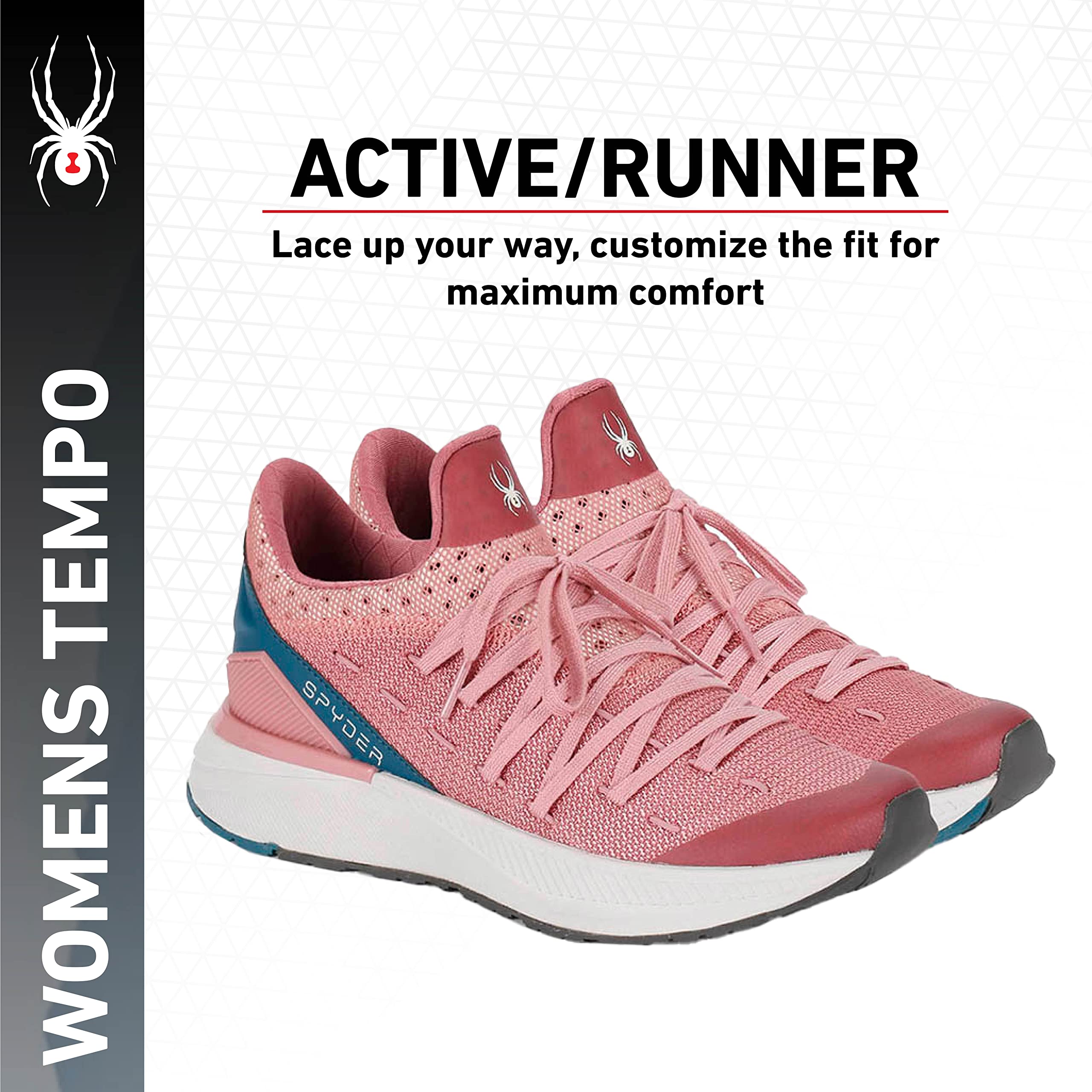 Spyder Women's Road Running Shoes - Lightweight Tempo Athletic Shoes for Women, Dusty Rose Size 9 | Perfect for Jogging, Gym Workouts & Daily Walking
