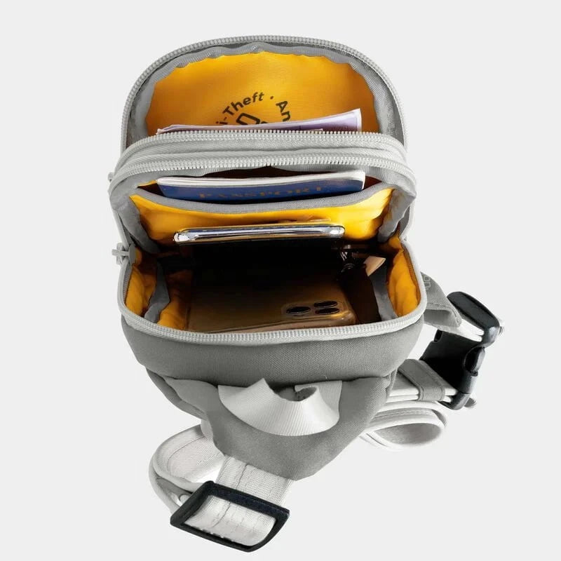Travelon The Voyages Anti-Theft Compact Sling Bag - Secure Crossbody Purse for Travel, Commuting & Everyday Use