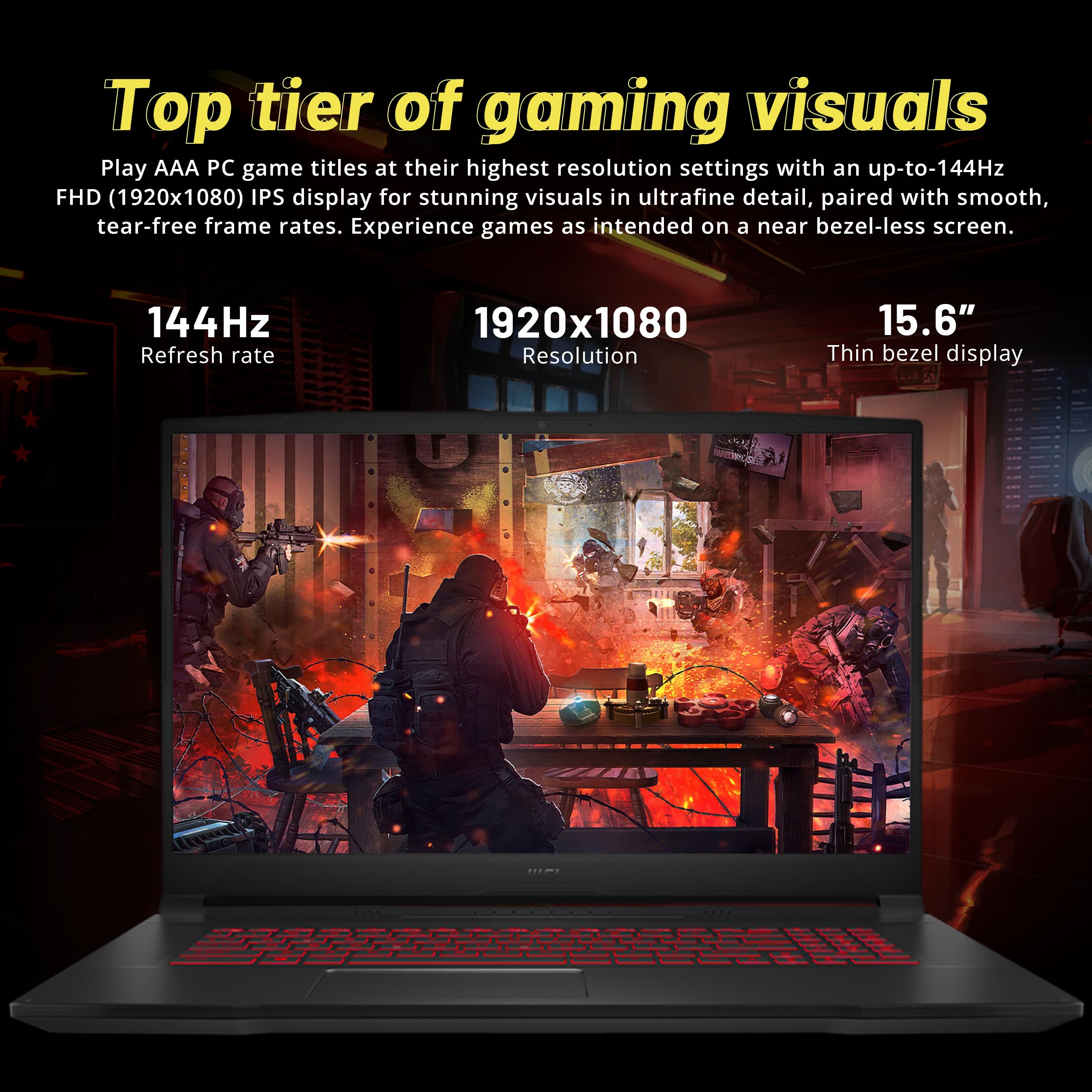 MSI Katana GF66 Gaming Laptop 15.6