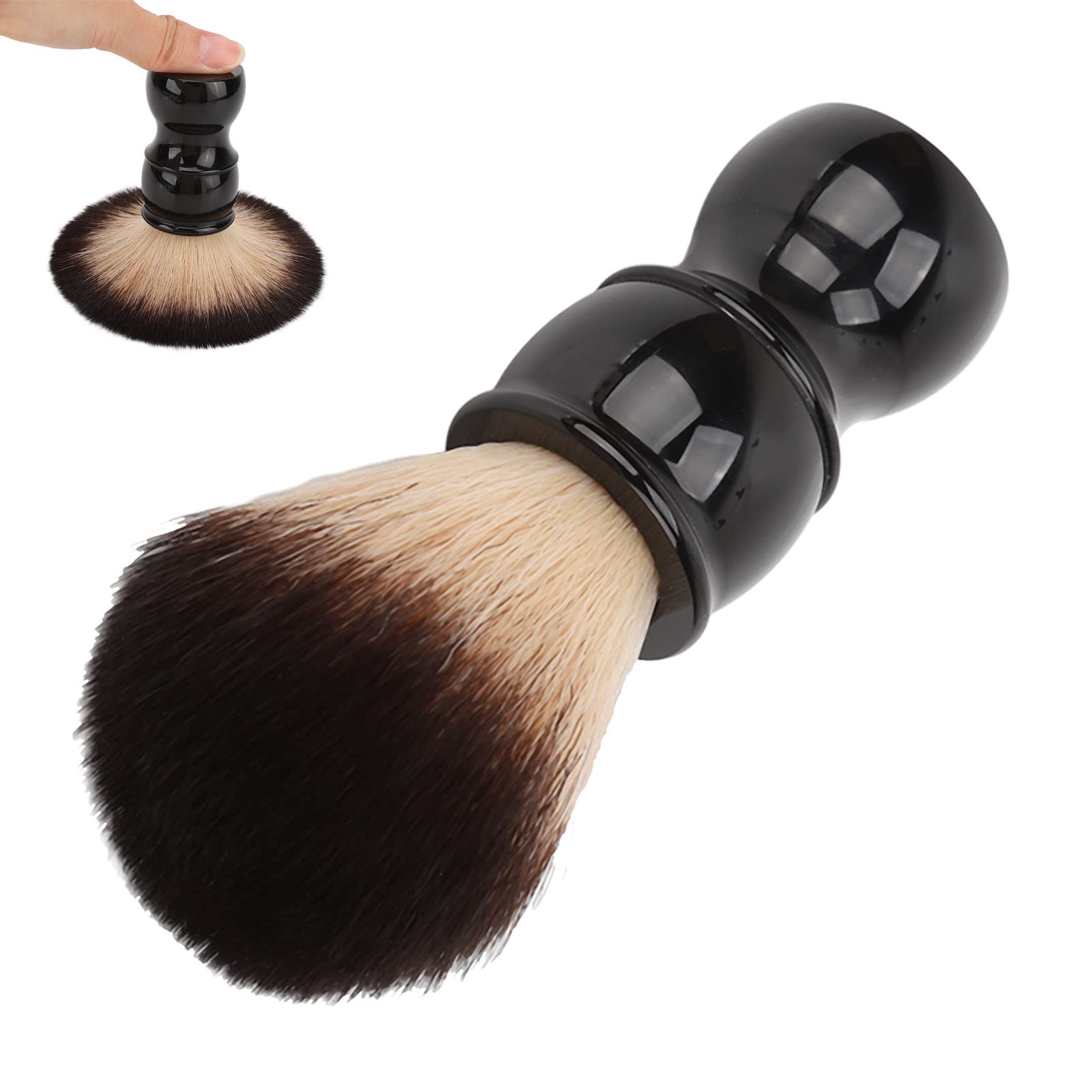 Professional Men's Shaving Brush with Ergonomic Resin Handle & Soft Nylon Bristles - Portable Face Grooming Tool for Wet Shaving & Beard Care | Perfect for Travel & Daily Shaving Routine