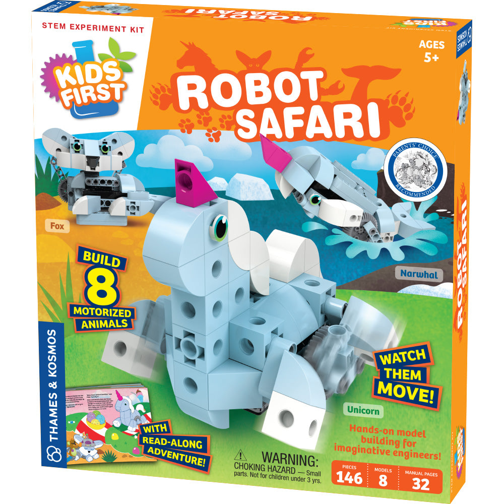 Robot Safari STEM Toy for Kids - Motorized Machines Learning Kit | Educational Science Experiment for Classroom & Home Play