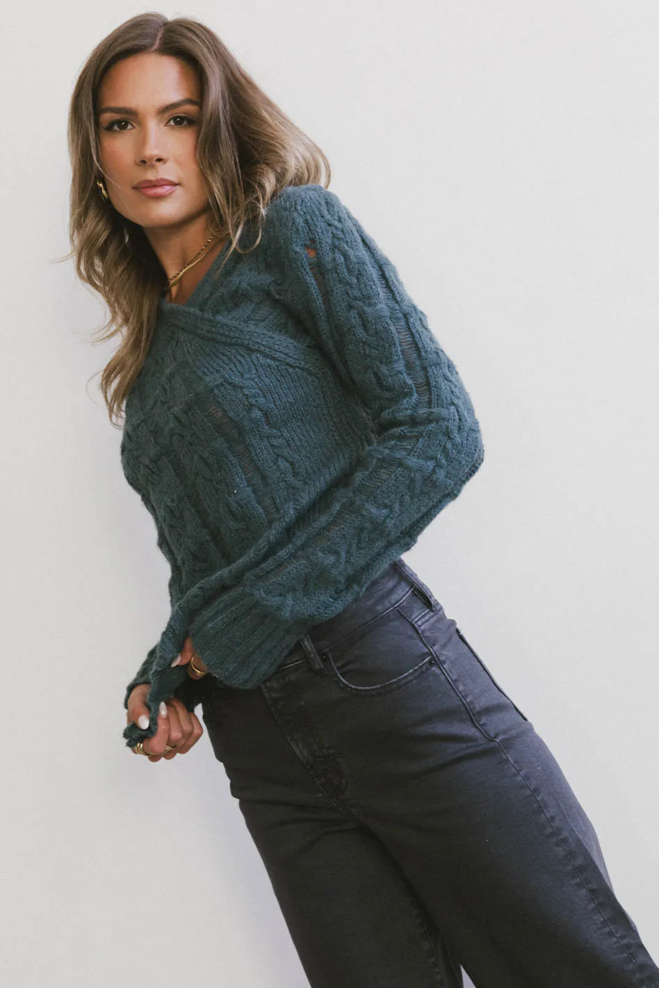 Bentley Knit Sweater for Women - Cozy Cable Knit Pullover Winter Sweater | Soft & Warm Casual Wear for Fall & Winter | Perfect for Office, Dates & Holiday Outfits