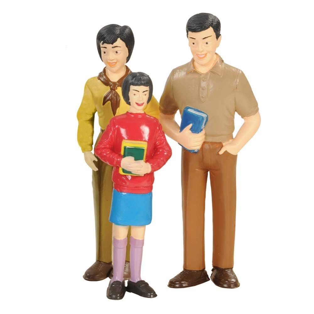 Cre8tive Minds Multi-Ethnic Pretend Play Family Set - 32 Piece Dollhouse Figures for Kids, Diverse Family Role Play Toys for Preschool Learning & Social Development | Perfect for Classroom, Daycare & Home Playtime