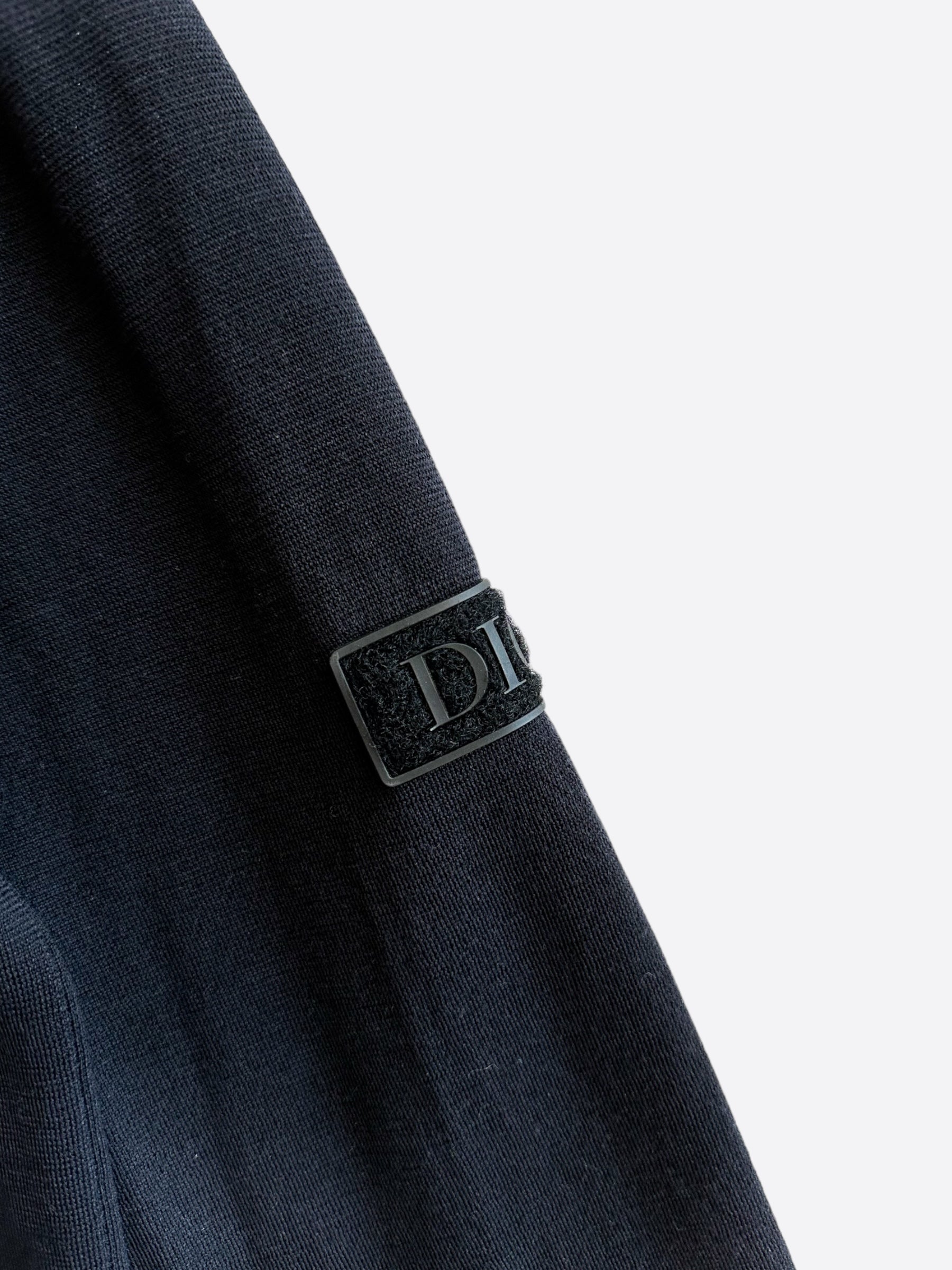 Dior Black Patch Wool Sweater for Women - Luxury Knit Pullover with Embroidered Details | Perfect for Winter Fashion, Office Wear & Holiday Outfits