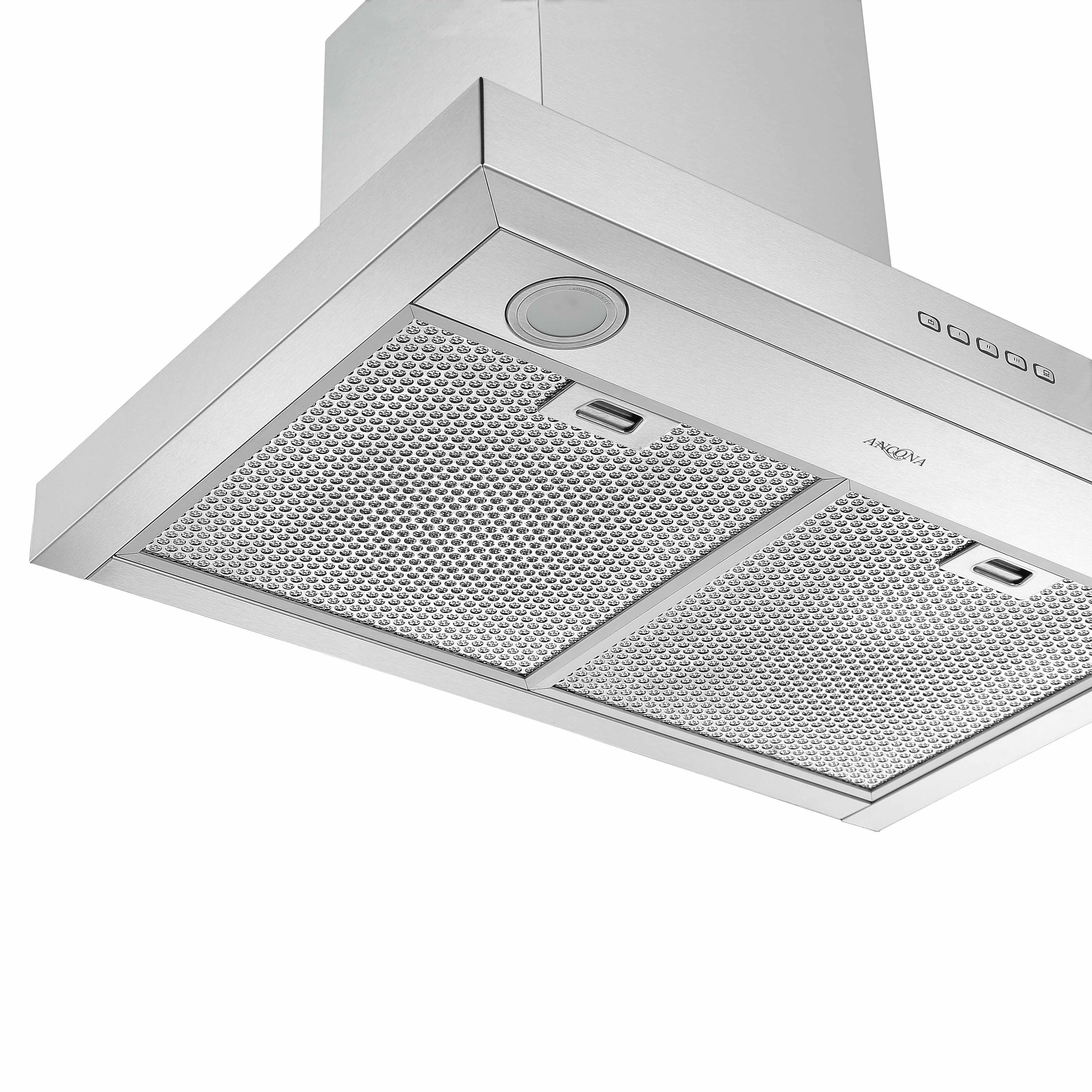 30 Inch Stainless Steel Convertible Wall Mount Range Hood - Under Cabinet or Wall Mount Installation for Kitchen Ventilation