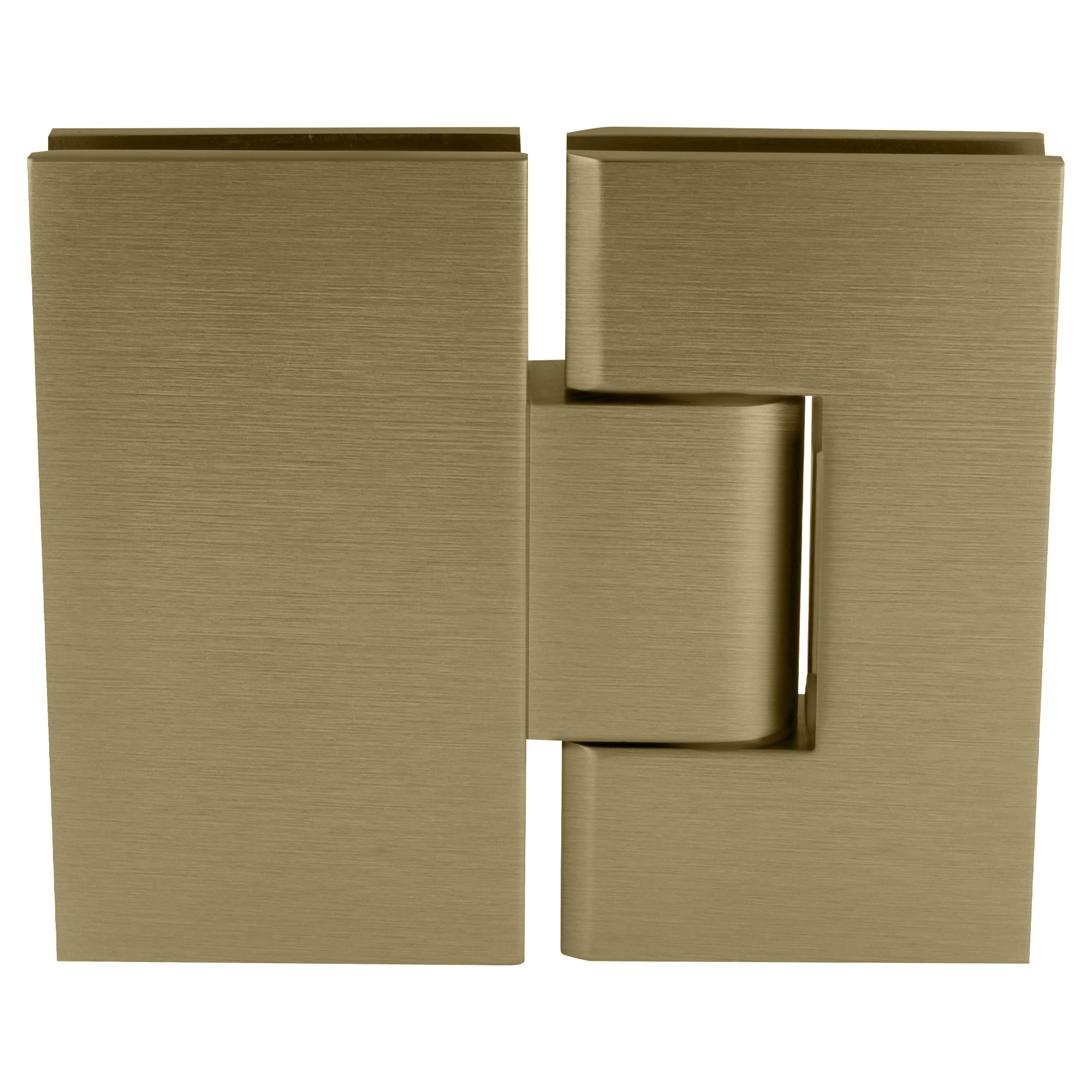 CRL V1E380BBRZ Brushed Bronze Vienna 380 Series Adjustable 180-Degree Glass-to-Glass Hinge for Shower Doors, Cabinets & Room Dividers – Durable & Stylish Hardware Solution