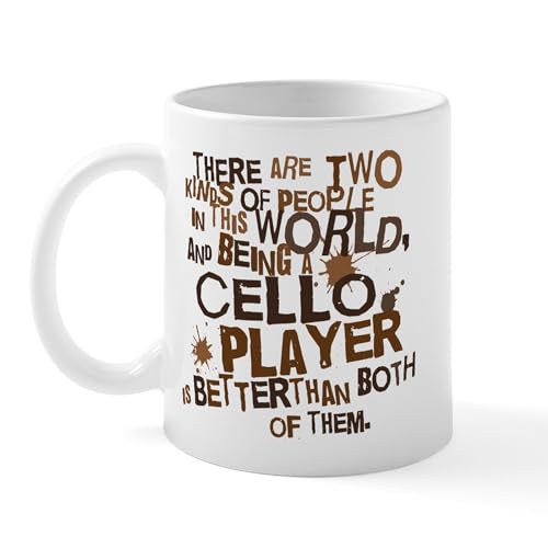 White - Cello Player Mug