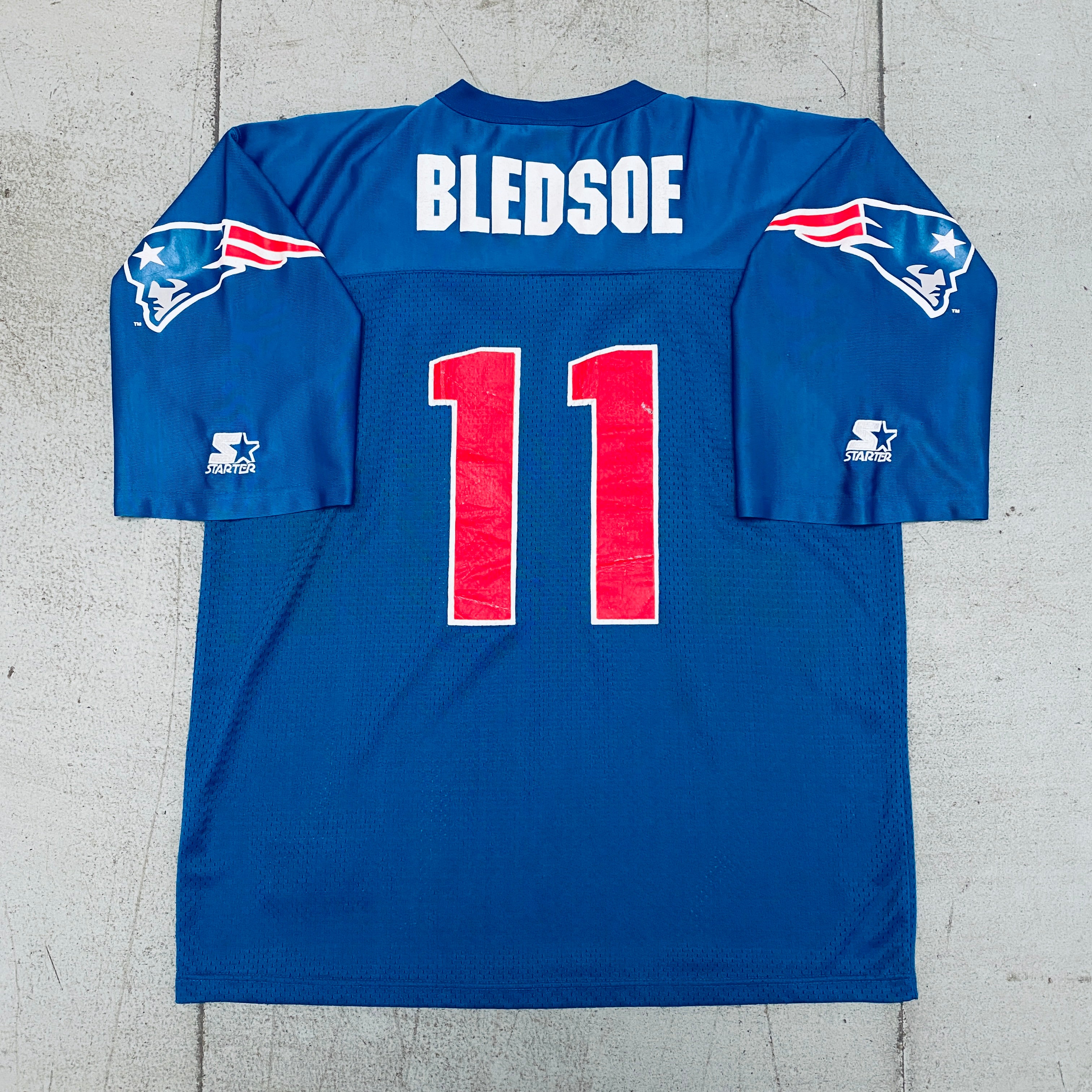 Drew Bledsoe New England Patriots 1993/94 Vintage NFL Jersey - Size L/XL - Perfect for Game Day, Collectors & Patriots Fans