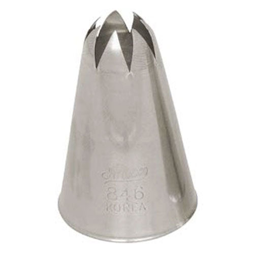 Ateco 846 Closed Star Pastry Tip - Professional Stainless Steel Baking Decorating Nozzle for Cakes, Cupcakes & Cookies - Perfect for Birthday, Wedding & Holiday Desserts