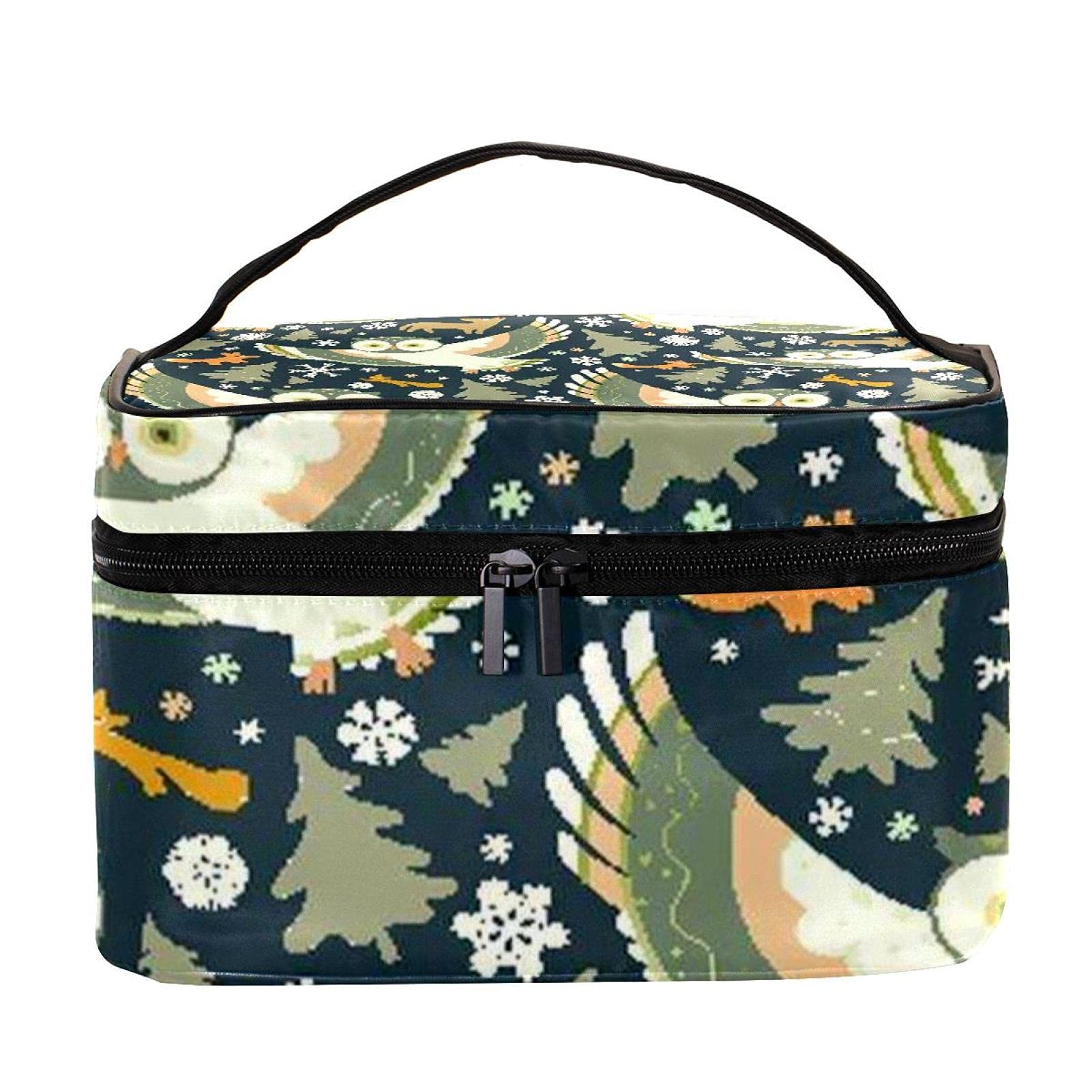 Funny Owls Cosmetic Bag for Women - Large Travel Makeup Organizer for Girls, Perfect for Vacation & Daily Use