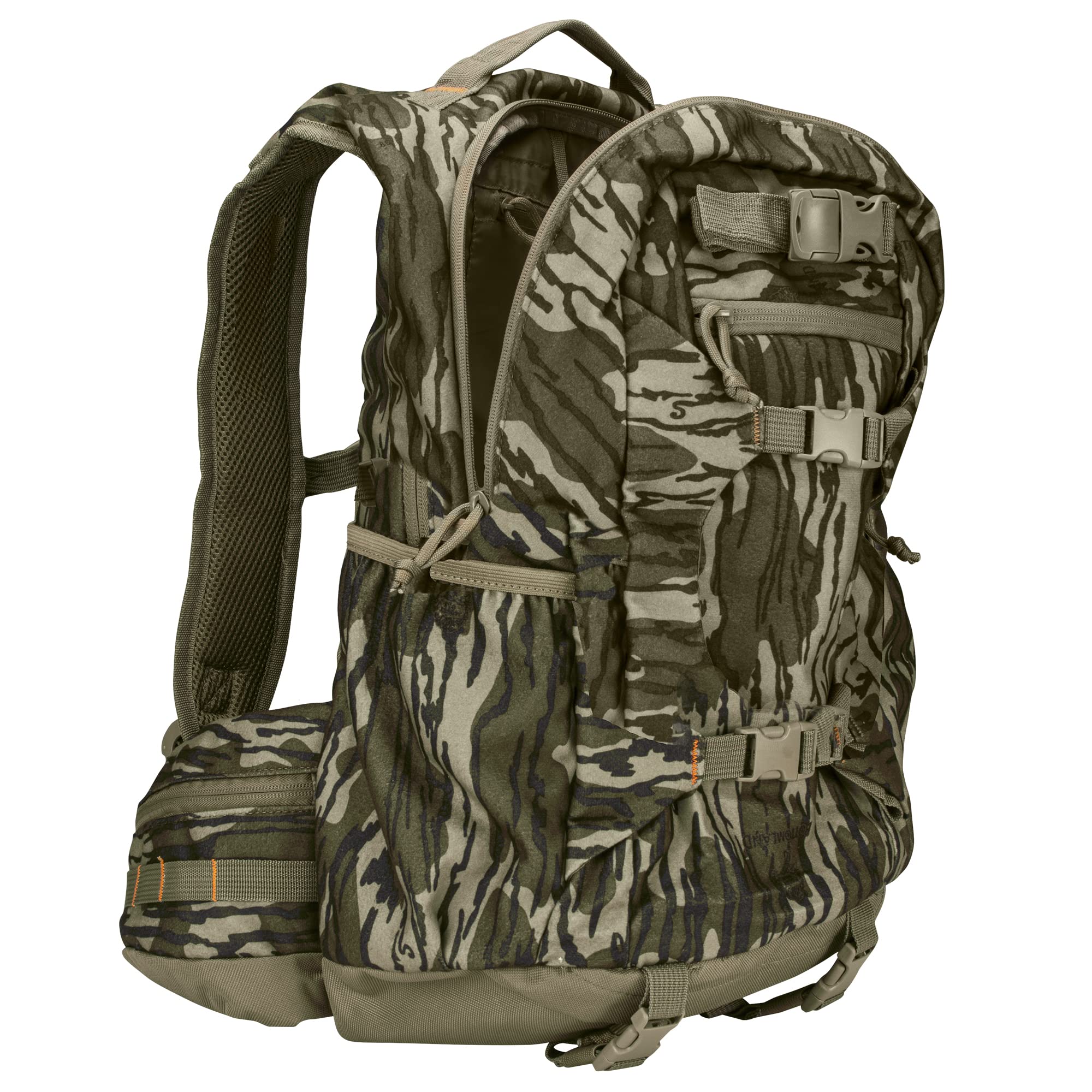 North Mountain Gear Camouflage Hunting Backpack - Waterproof Bow & Rifle Compatible Hunting Bag (Mossy Oak Bottomland) - Perfect for Deer Hunting, Turkey Hunting & Outdoor Adventures