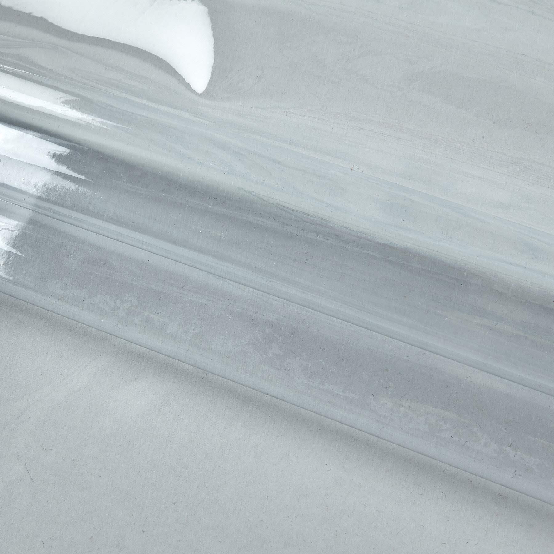 12 Gauge Clear Vinyl Fabric by the Yard - Heavy Duty Waterproof Material for DIY Projects, Table Covers, Upholstery & Outdoor Use