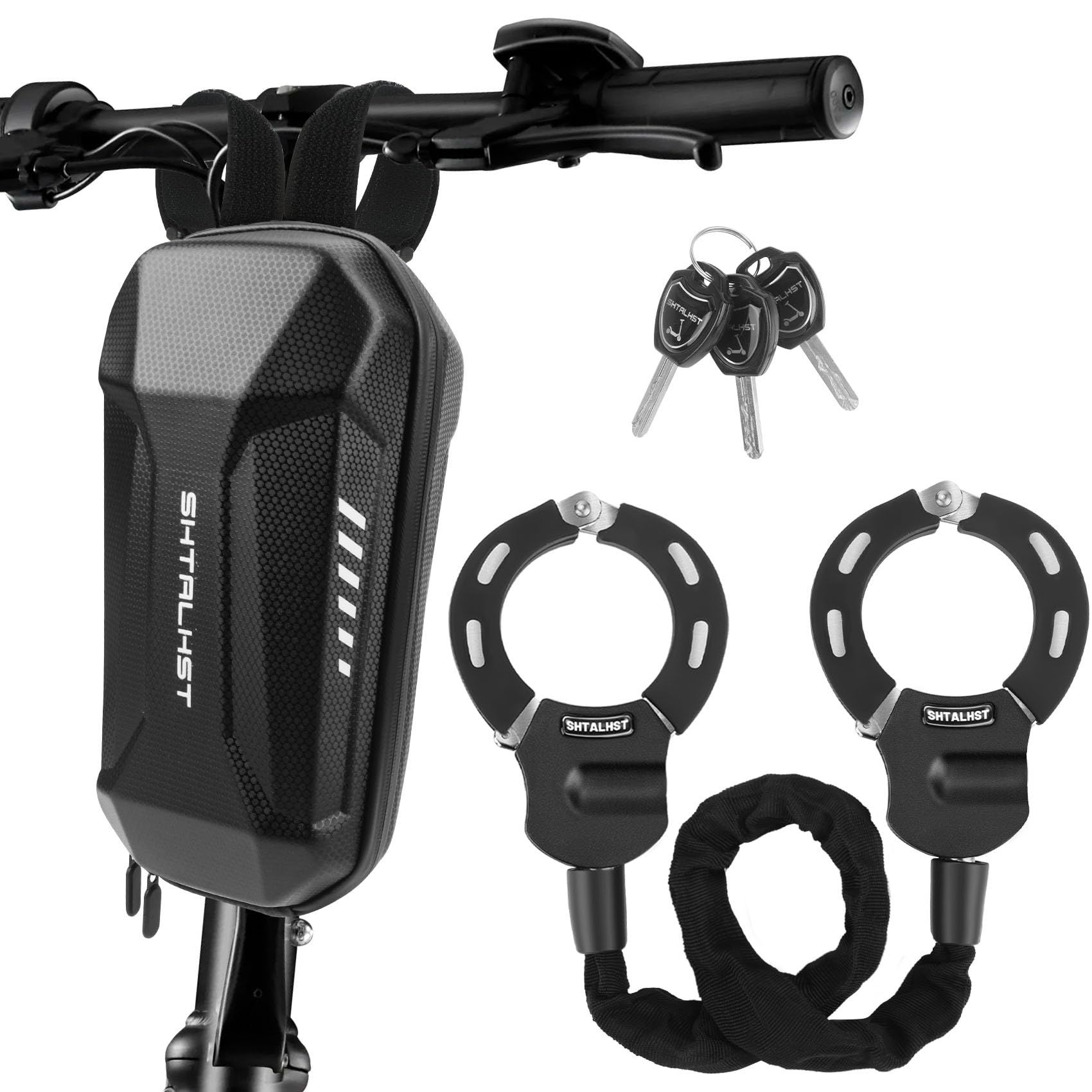 Premium Scooter Lock - Heavy Duty Anti-Theft Chain Lock for Electric Scooters, Bikes, Segway Ninebot & NIU (Black) | Universal Scooter Accessory for Commuting, Campus & Urban Travel Security
