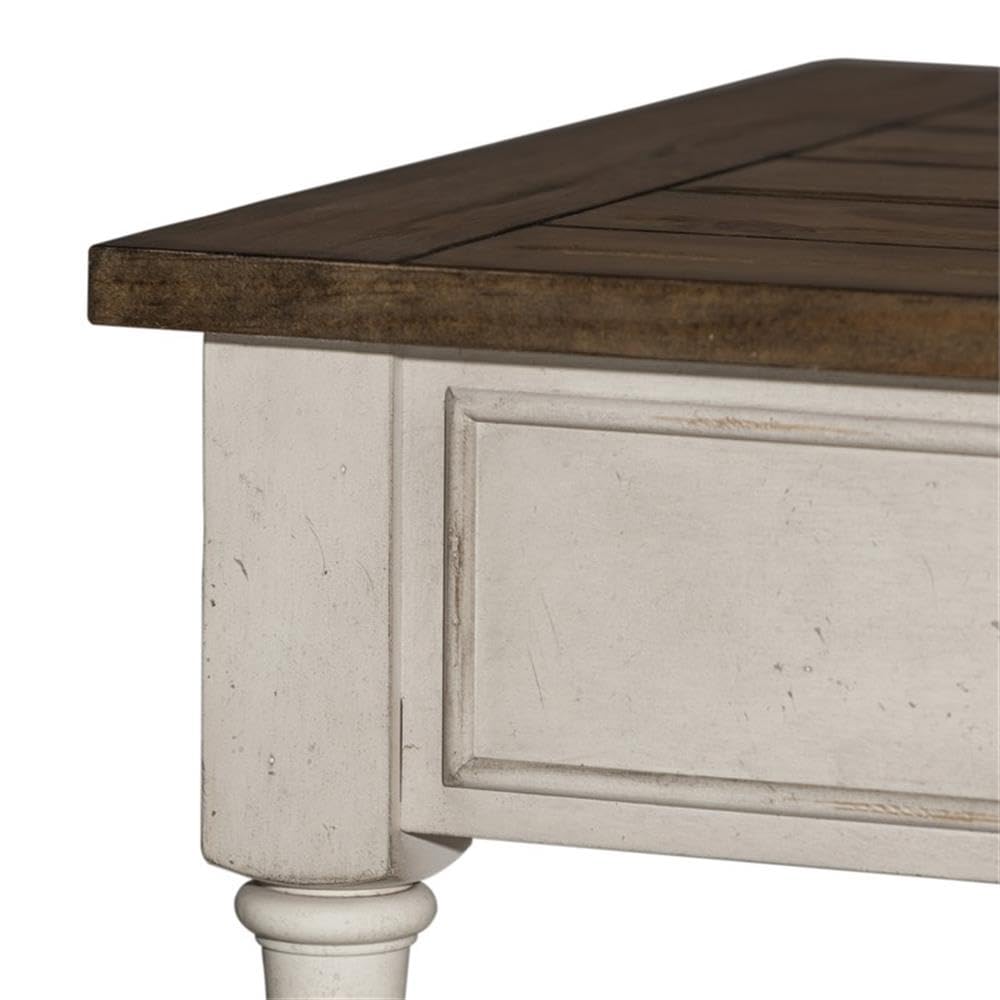 Liberty Furniture Morgan Creek White End Table - Stylish Nightstand for Bedroom, Living Room & Office - Perfect for Lamps, Books & Decor