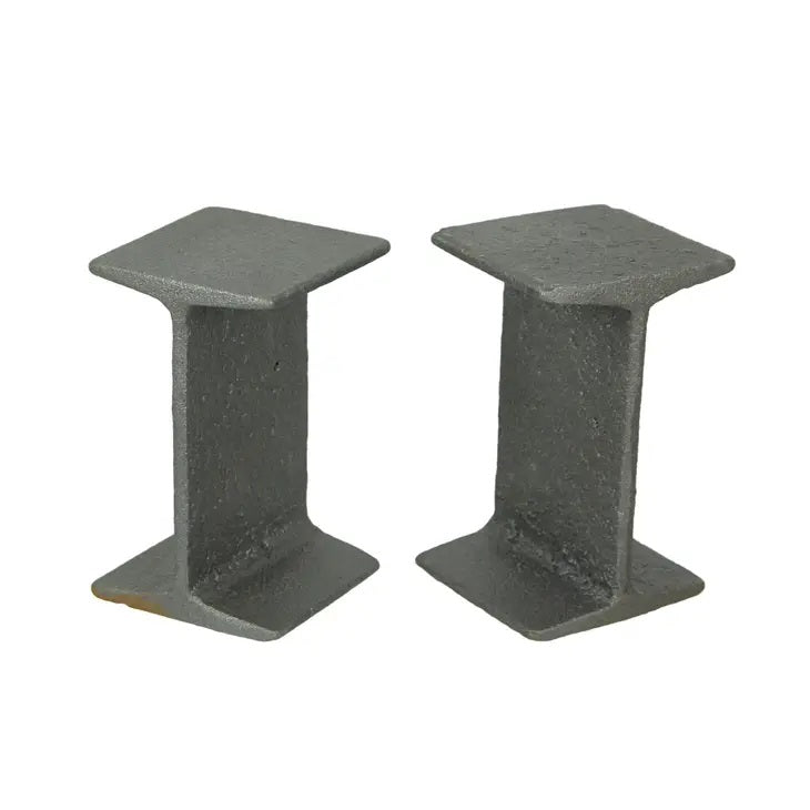 Vintage Cast Iron I Beam Bookends - Heavy Duty Industrial Style Book Supports for Shelves & Desks - Perfect for Home Office, Library & Classroom Organization