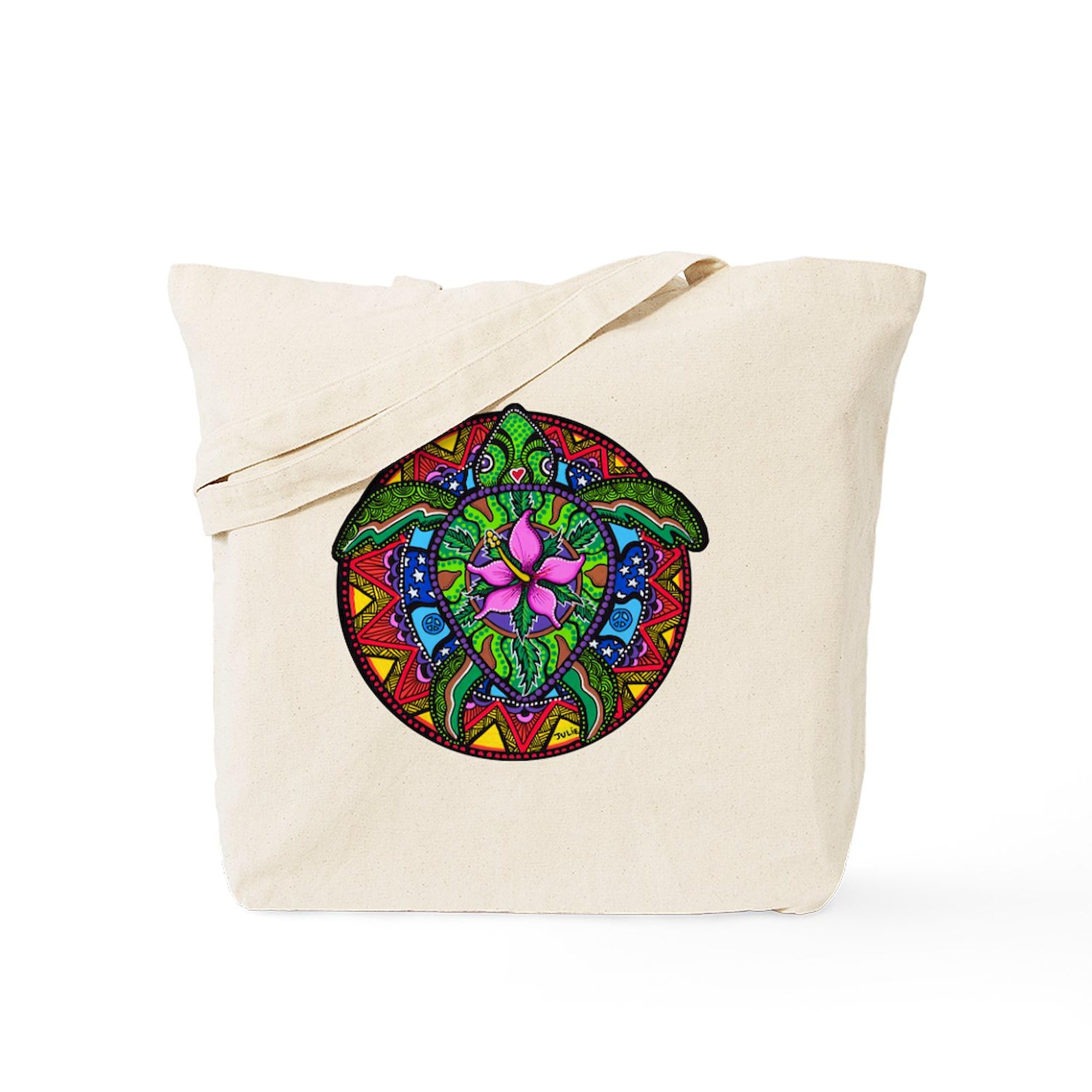 Sea Turtle Painting Canvas Tote Bag - Eco-Friendly Reusable Shopping Bag for Beach, Grocery & Daily Use | Natural Cotton Carryall