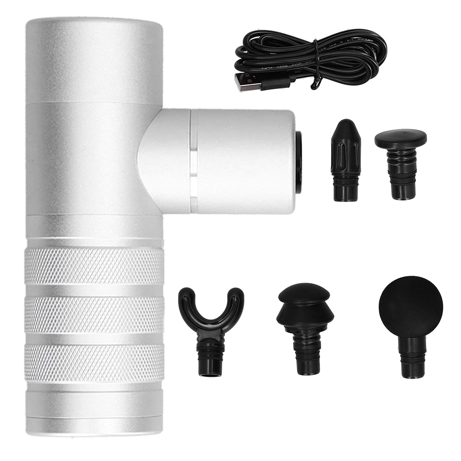 Deep Tissue Massage Gun for Muscle Recovery - Handheld Percussion Massager with Electric Vibration, 5 Speed Levels & USB Charging - Portable Fascia Massager for Athletes, Gym Workouts & Back Pain Relief