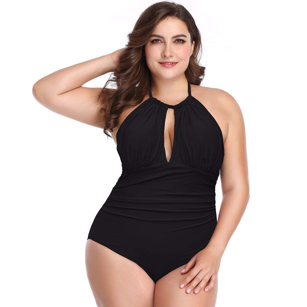 Magscie Plus Size Swimsuits for Women - Tummy Control One Piece Backless Bathing Suit | Beachwear, Pool Party & Vacation Swimwear