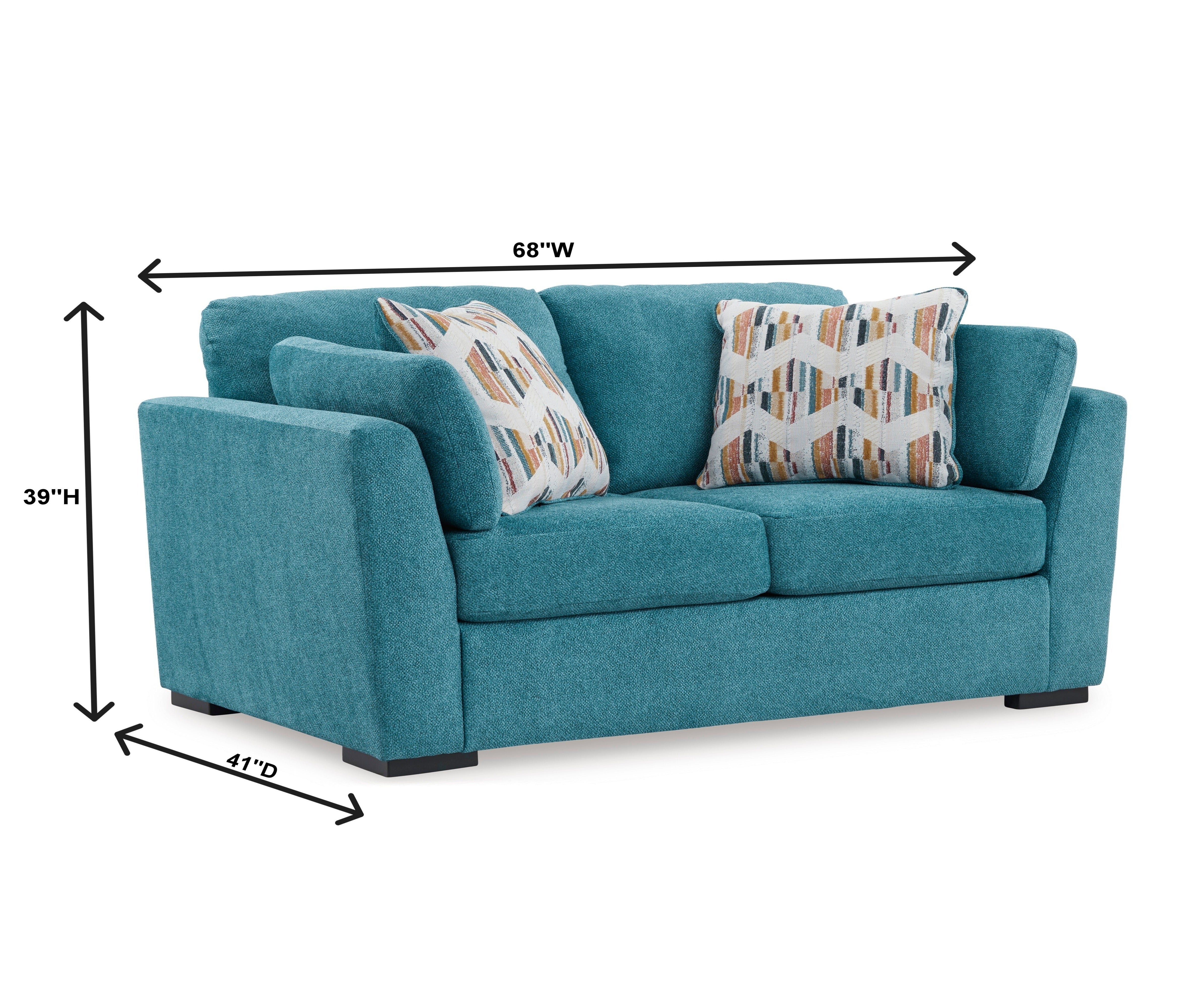 Clareen Upholstered Stationary Loveseat - Comfortable Small Sofa for Living Room, Bedroom & Office | Perfect for Relaxing, Reading & Small Spaces