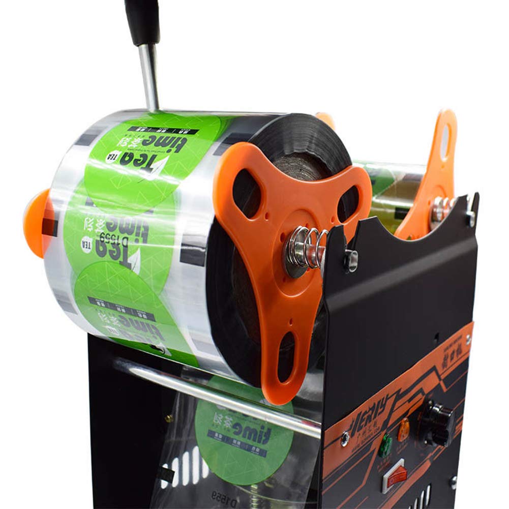 TOPCHANCES 270W Electric Handheld Bubble Tea Cup Sealer Machine - Semi Automatic, 300-500 Cups/hr, for Coffee, Milk Tea & Smoothies (Black) - Perfect for Bubble Tea Shops, Cafés & Drink Businesses