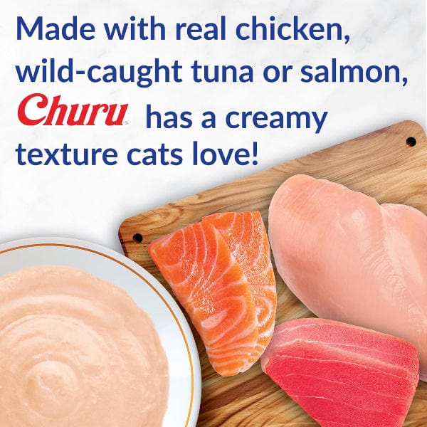 Inaba Churu Chicken Recipe Creamy Purée Cat Treats - Grain-Free, Tasty Variety Pack for Cats & Kittens - Perfect for Training, Bonding, and Daily Rewards