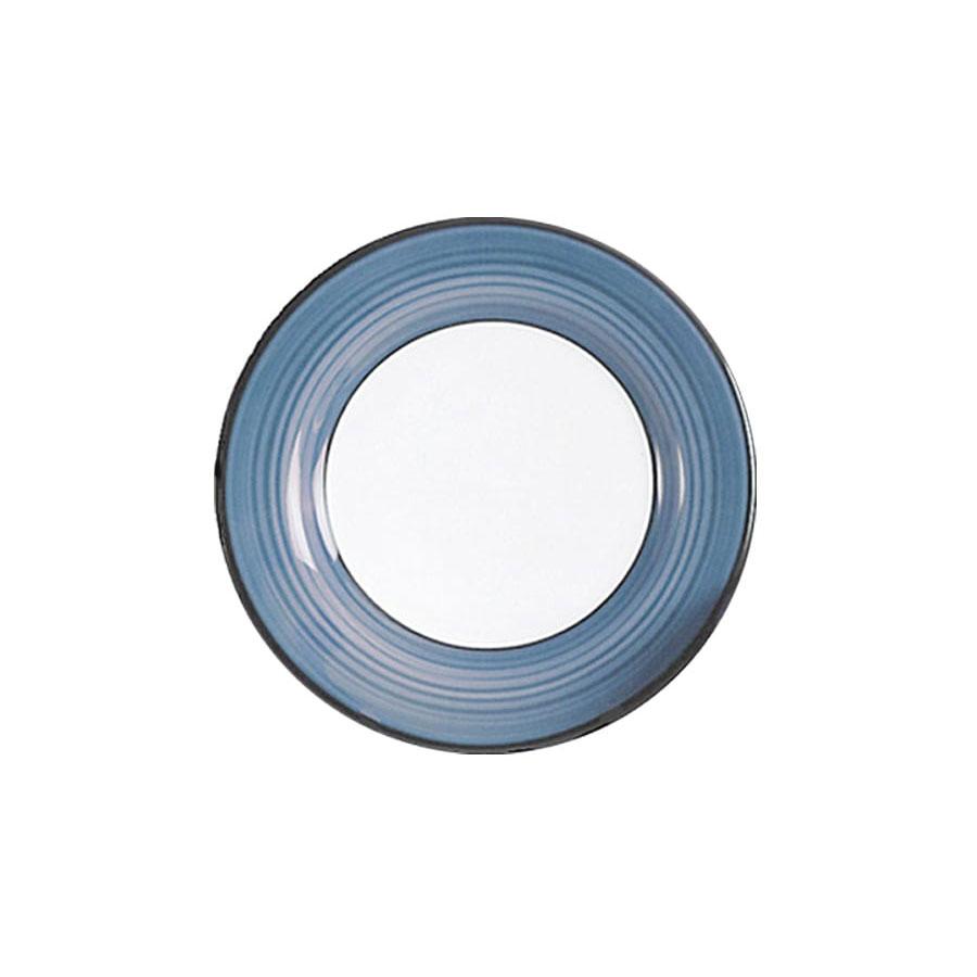 Premium White & Blue Spree Pattern Salad Plate Set - Set of 4 Plates for Dinner Parties, Picnics & Home Decor | Durable Porcelain Appetizer Dishes