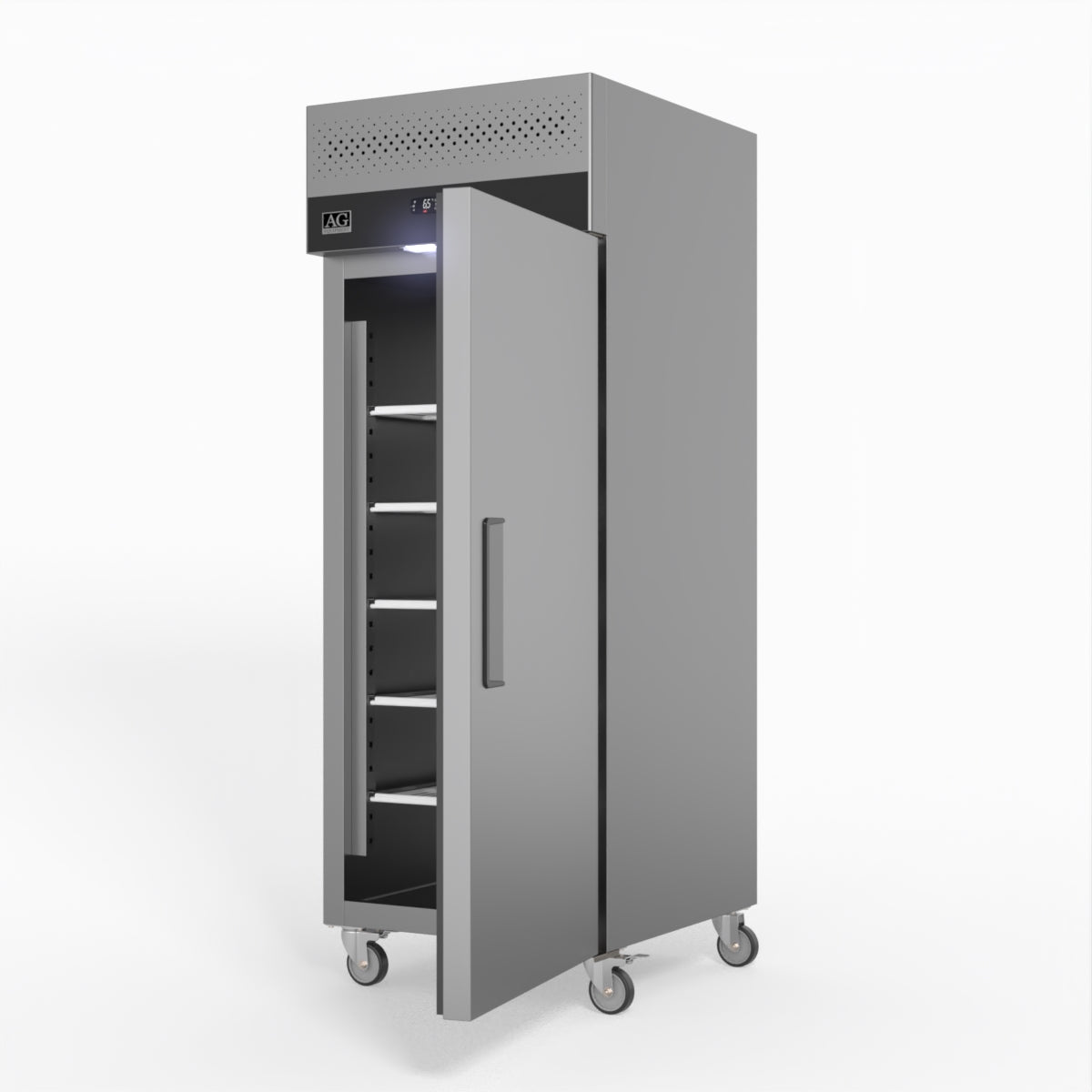 650L Stainless Steel Upright Refrigerator - Commercial Grade Freezer with Glass Door for Restaurants, Grocery Stores & Supermarkets - Energy Efficient Heavy Duty Fridge for Food Storage & Display
