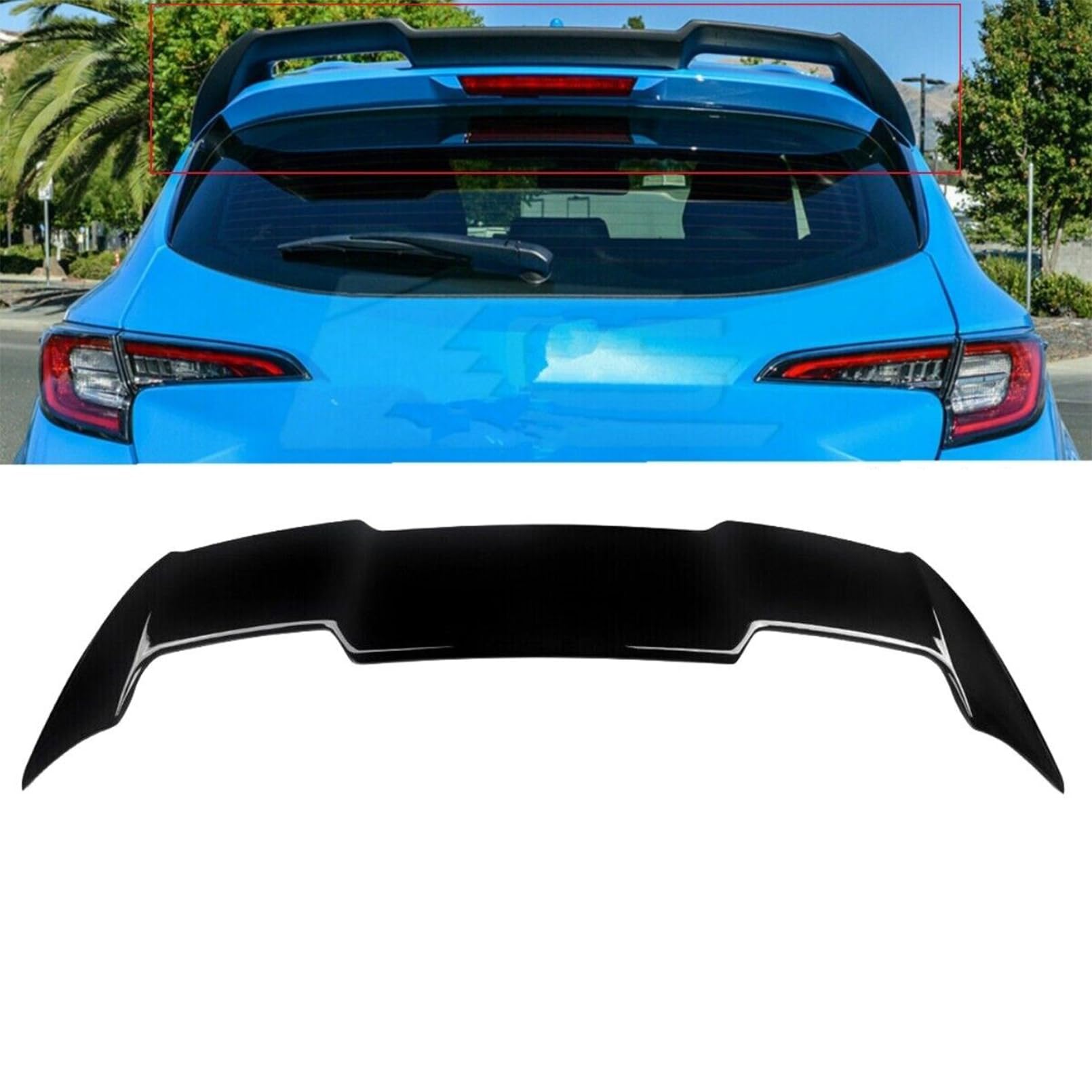 Gloss Black Rear Window Roof Spoiler Lip Wing for Toyota Corolla Hatchback 2019-2024 | Car Accessories for Enhanced Style & Aerodynamics | Perfect for Street Racing & Custom Car Shows