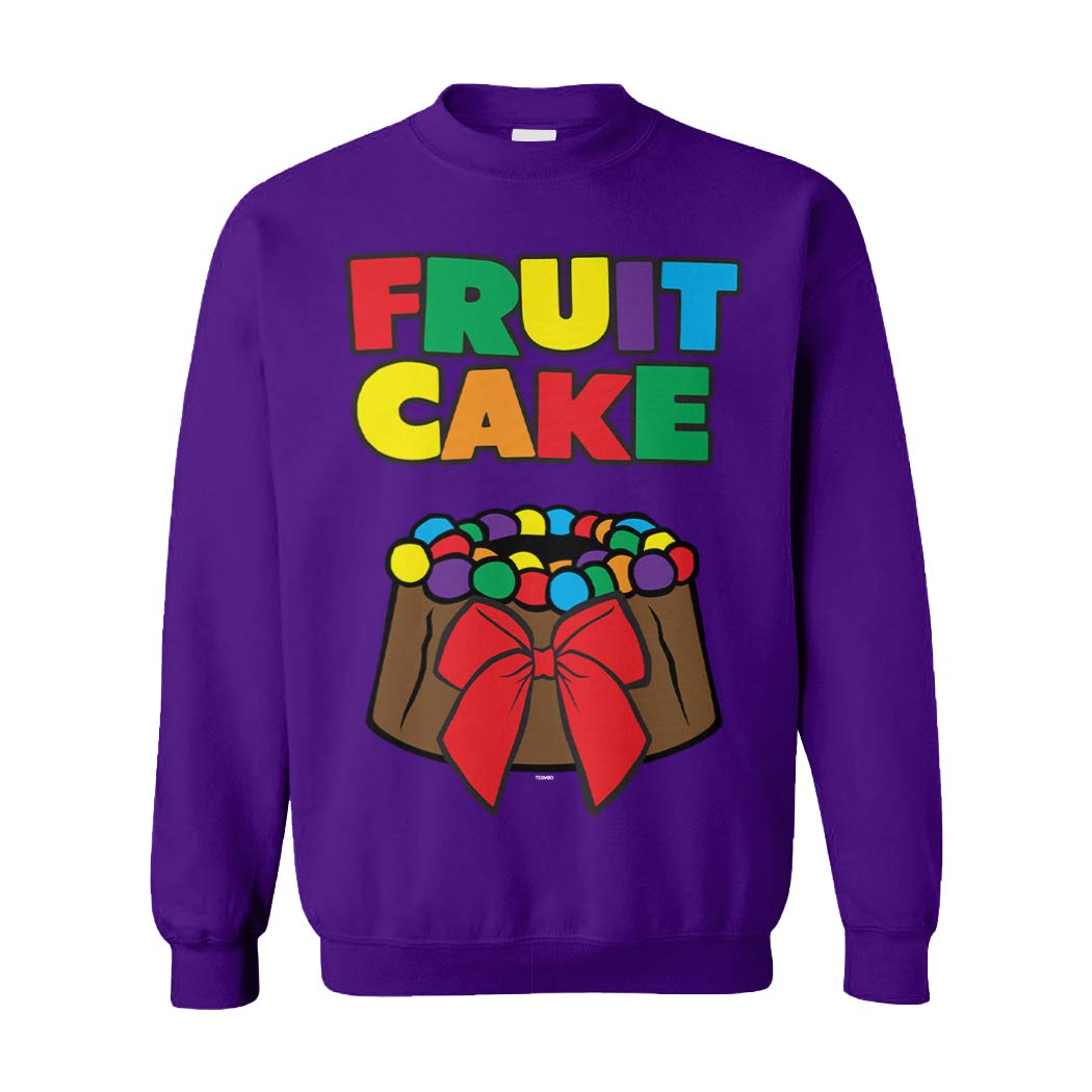 Tcombo Fruit Cake Funny Christmas Sweatshirt - Festive Holiday Crewneck Pullover for Men & Women | Perfect for Xmas Parties, Family Gatherings & Ugly Sweater Contests