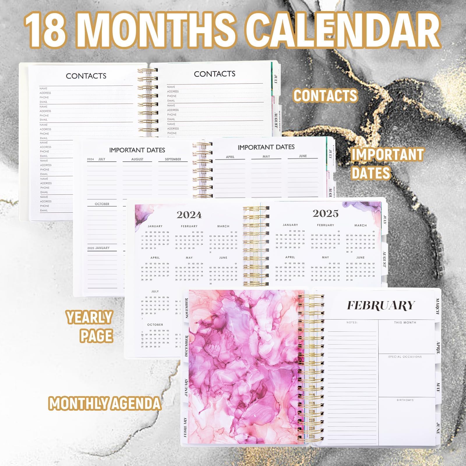 2024-2025 Academic Planner - 18 Month Large Planner (7.9