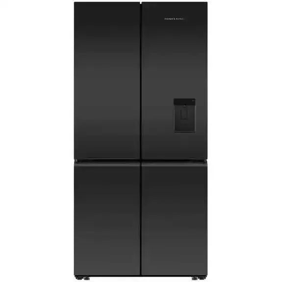 Fisher & Paykel 690L Quad Door Refrigerator - Black Stainless Steel | Large Capacity French Door Fridge for Modern Kitchen & Open Plan Living Spaces