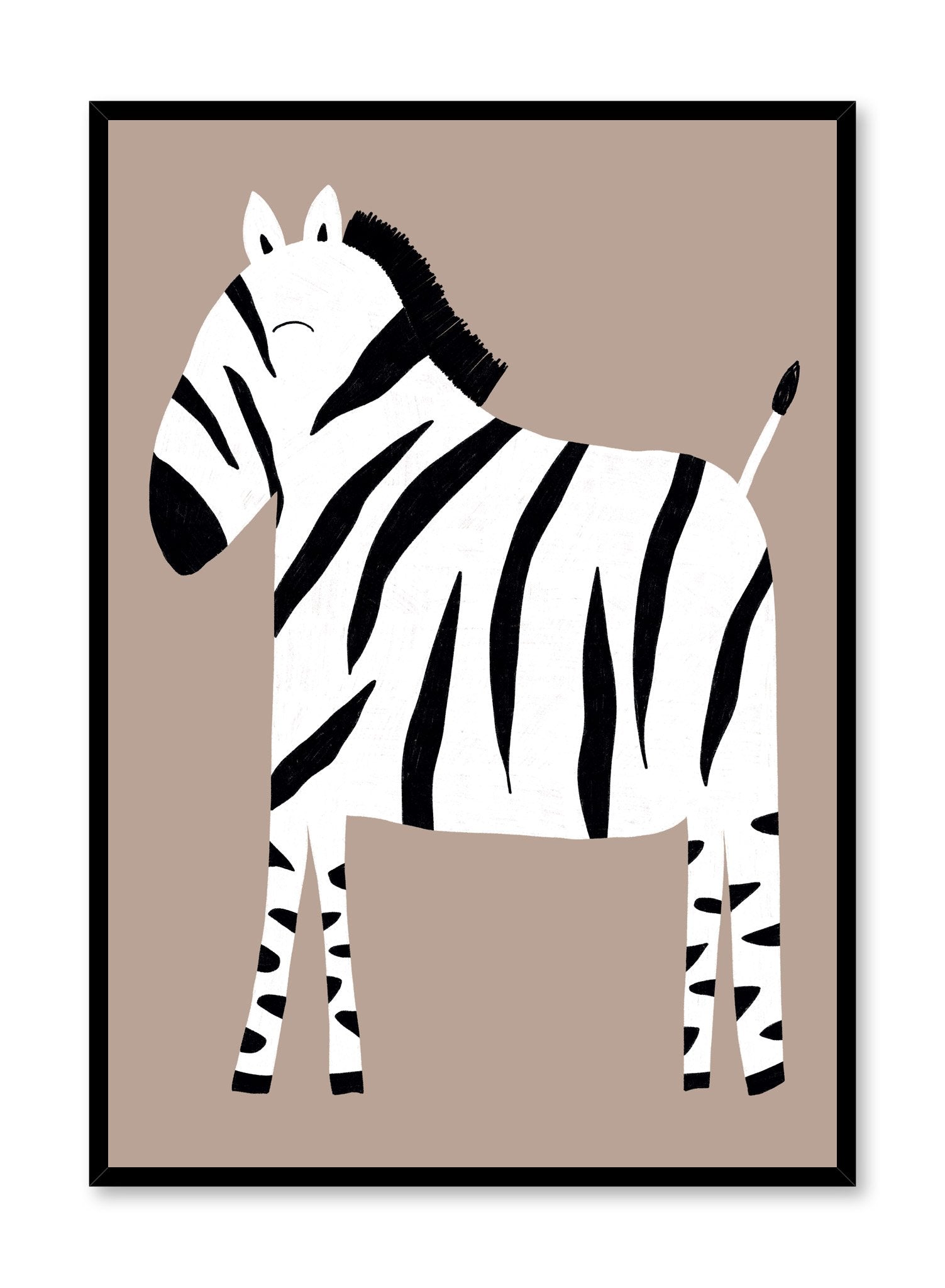 Happy Zebra Poster - Vibrant Animal Wall Art for Kids Room, Nursery, or Classroom Decor - Perfect for Wildlife Lovers & Safari Theme