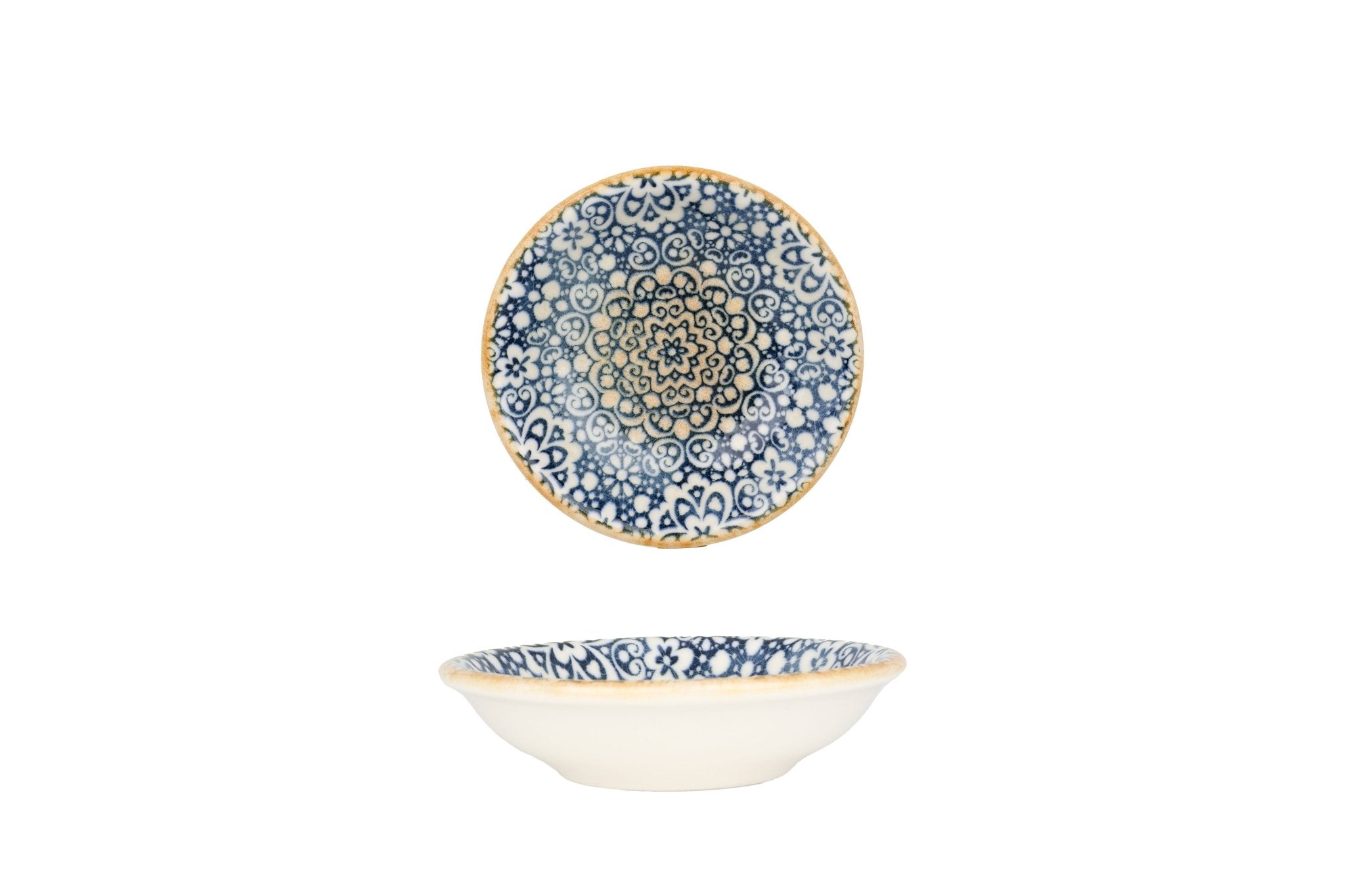 Alhambra Deep Plate 9 cm (50cc) - Elegant Ceramic Appetizer Plate for Tapas, Desserts, and Small Bites - Perfect for Dinner Parties, Restaurants, and Home Entertaining