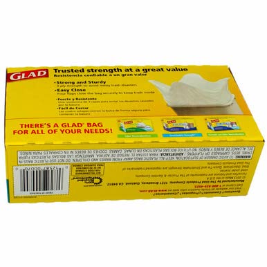 Glad Tall Kitchen Trash Bags - 15 Count, 13 Gallon, Strong & Leak-Proof for Home, Office & Outdoor Use