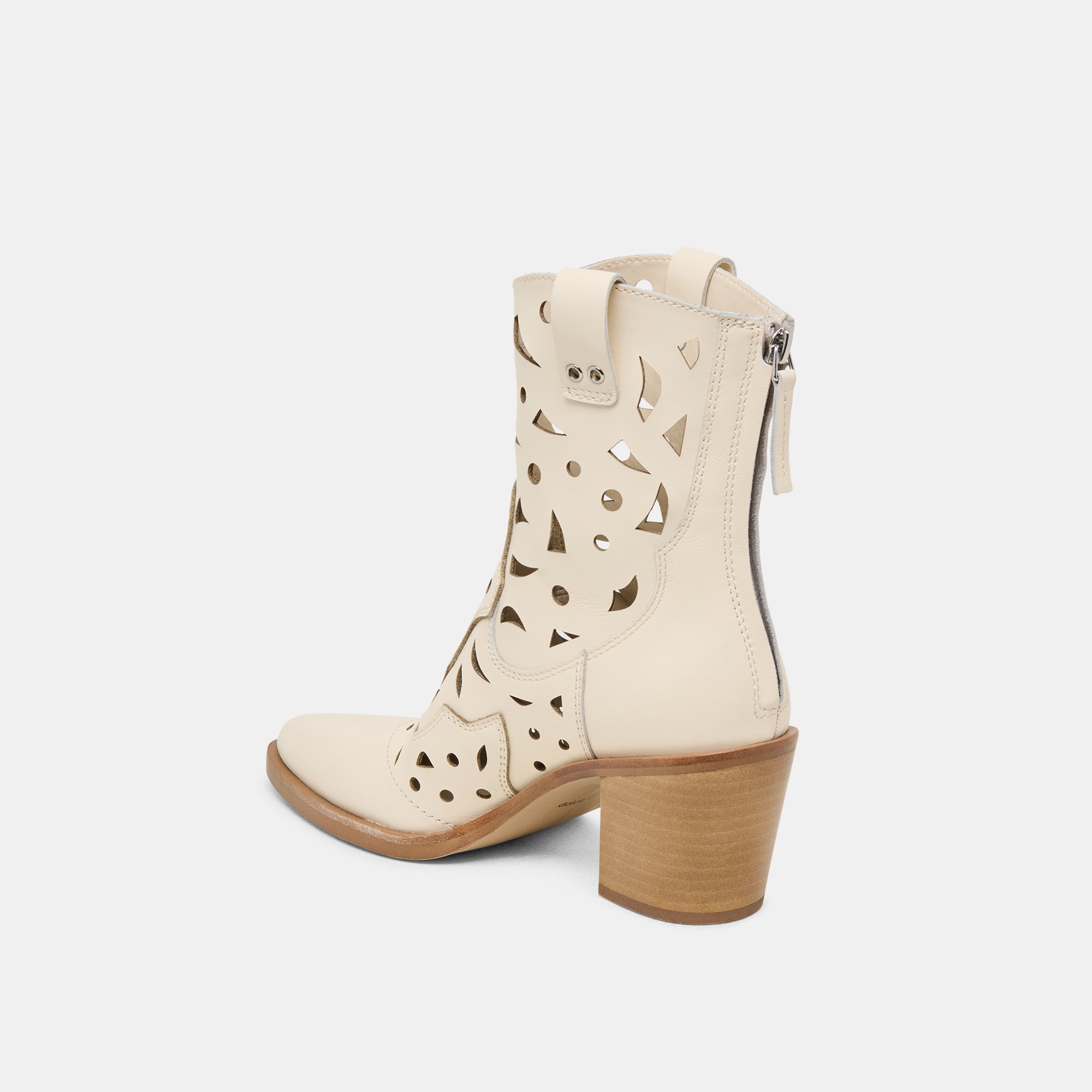 ZENOBI Women's Off-White Leather Booties - Stylish Ankle Boots for Fall & Winter Fashion | Perfect for Office, Date Night & Casual Outings