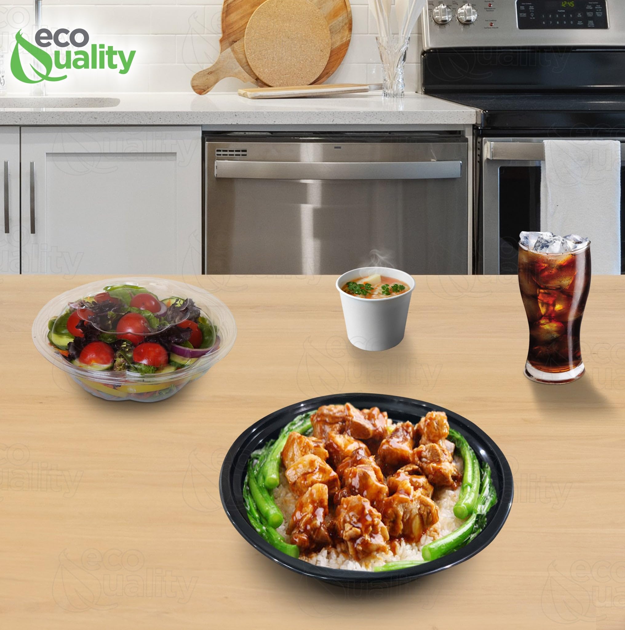 16 oz - 600 Count BPA-Free Round Microwaveable Plastic Meal Prep Containers with Lids - Stackable Food Storage Containers for Meal Prep, Leftovers & Freezer Storage - Reusable, Dishwasher & Freezer Safe - Perfect for Restaurants, Catering & Home Use (Black)