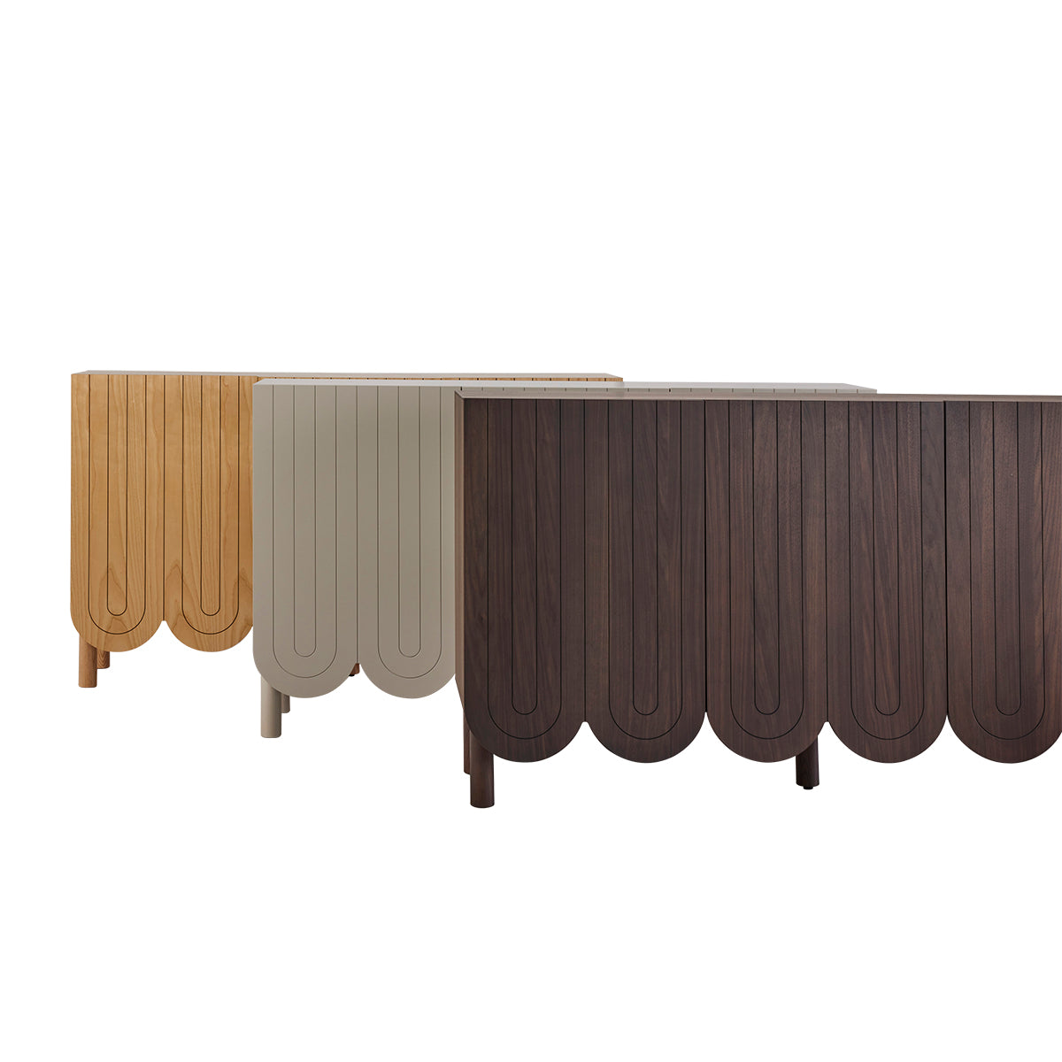 Dune Rise Buffet Unit - Modern Sideboard Cabinet for Dining Room, Living Room & Entryway Storage | Stylish Home Decor Furniture for Small Spaces