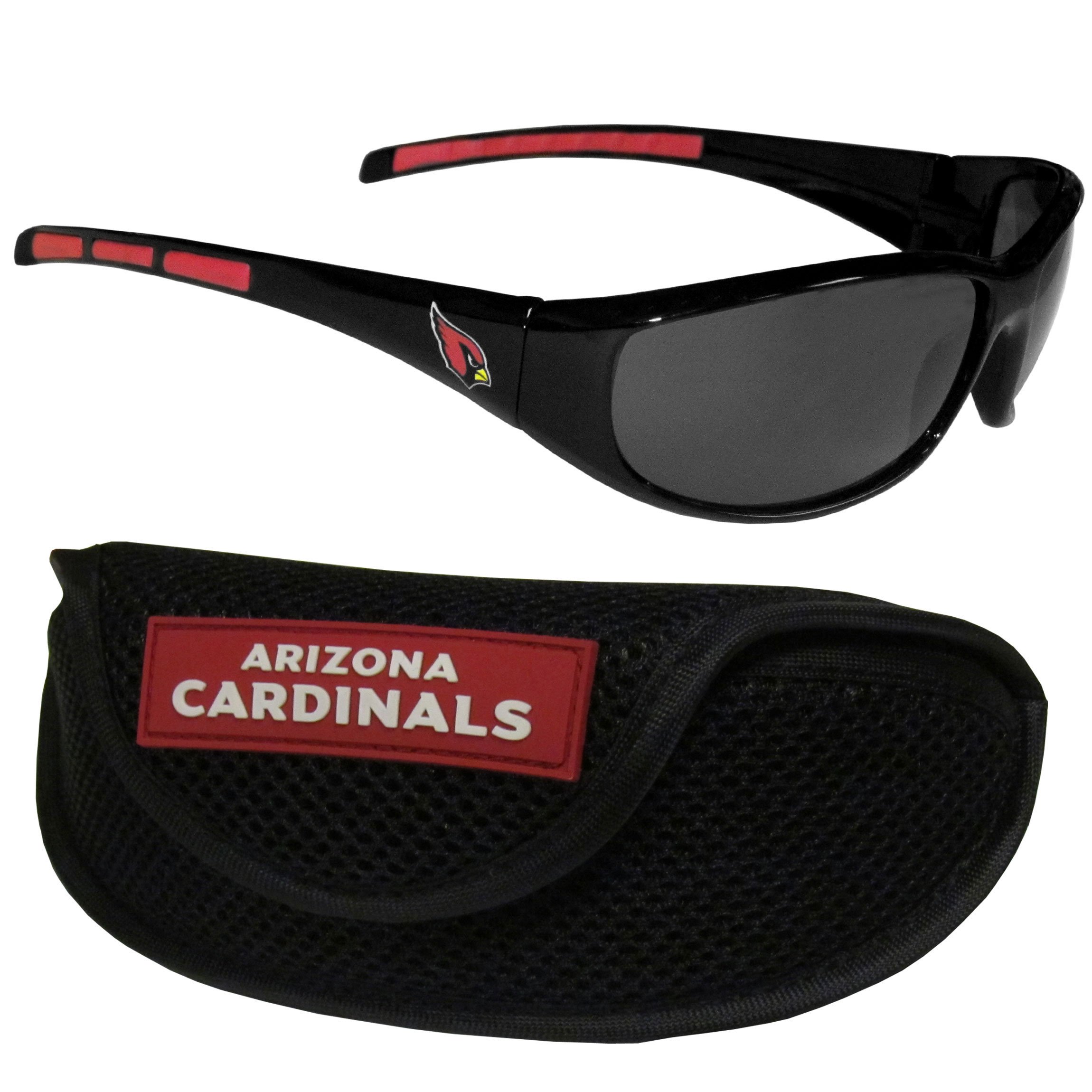 Cincinnati Bengals Wrap Sunglasses with Sport Case - UV Protection, Polarized Lenses for Football Games, Outdoor Sports & Driving