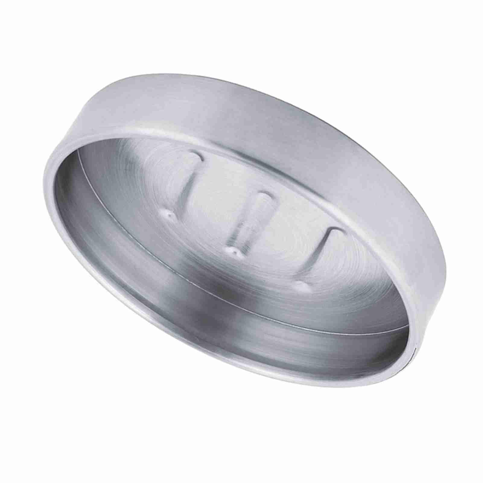 Stainless Steel Soap Dish Holder - Round Rustproof Soap Tray for Bathroom, Kitchen & Hotel - Perfect for Bar Soaps, Sponge Storage & Toilet Organization (Durable & Stylish)