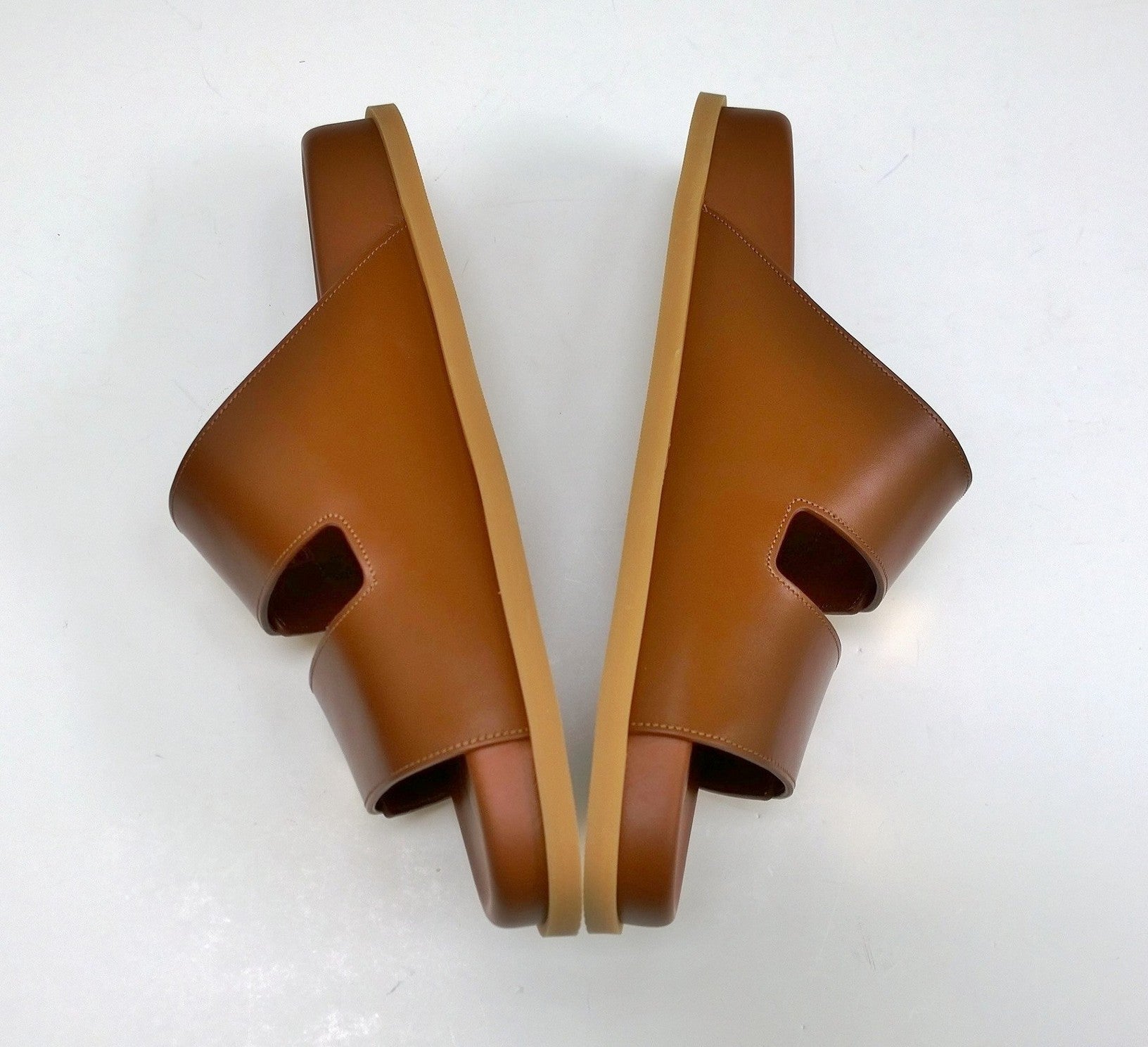 Valentino Garavani Roman Stud Brown Leather Slides with Gold Rockstud Sandals - Luxury Designer Sandals for Women | Perfect for Summer Outfits, Beach Vacations & Casual Chic Style