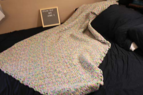 Best Multicolor Crochet Blanket - Soft Handmade Afghan Throw for Bed, Sofa & Nursery - Cozy Home Decor Gift