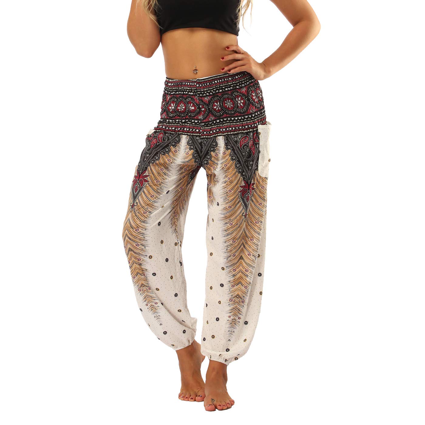 Women's Harem Pants - Flowy Boho Yoga Pants with Wide Leg for Lounge & Hippie Style | Perfect for Yoga, Meditation, Beach & Casual Wear
