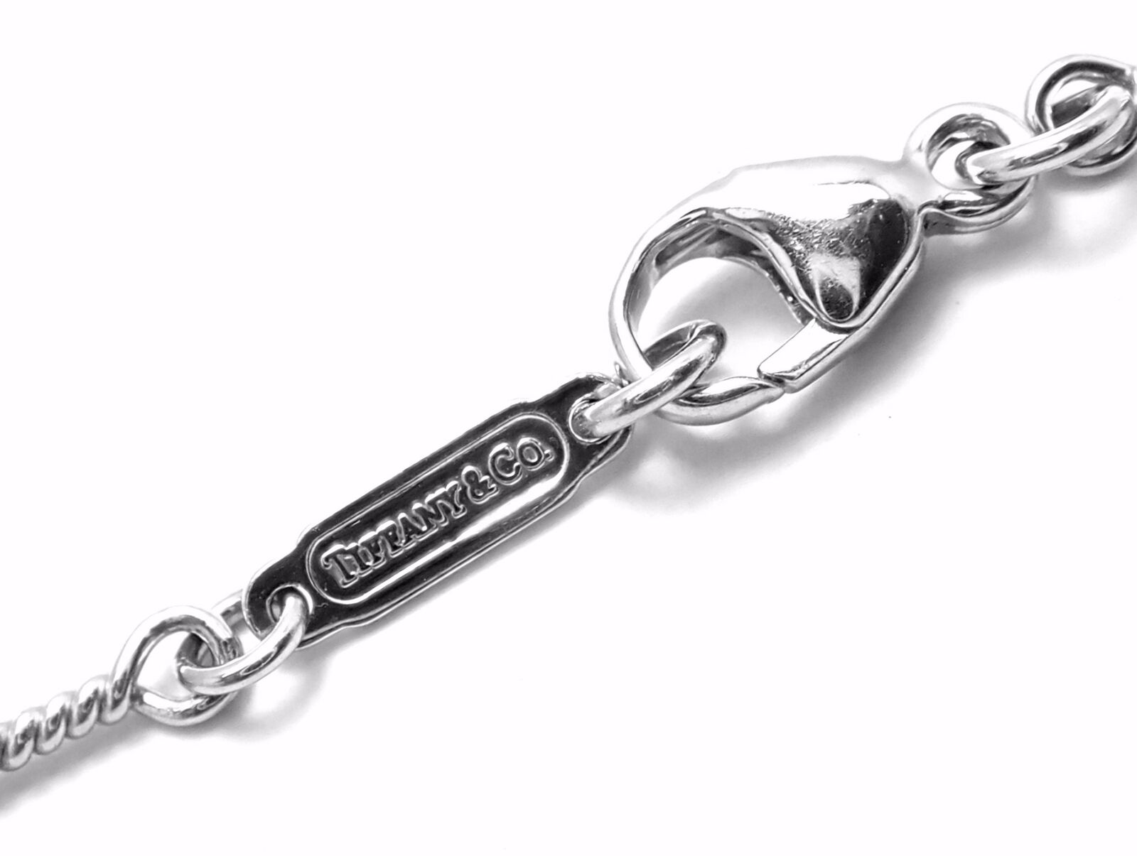 Authentic Tiffany & Co Platinum Diamond Open Heart Pendant Necklace for Women - Elegant Jewelry Gift for Anniversary, Valentine's Day & Special Occasions