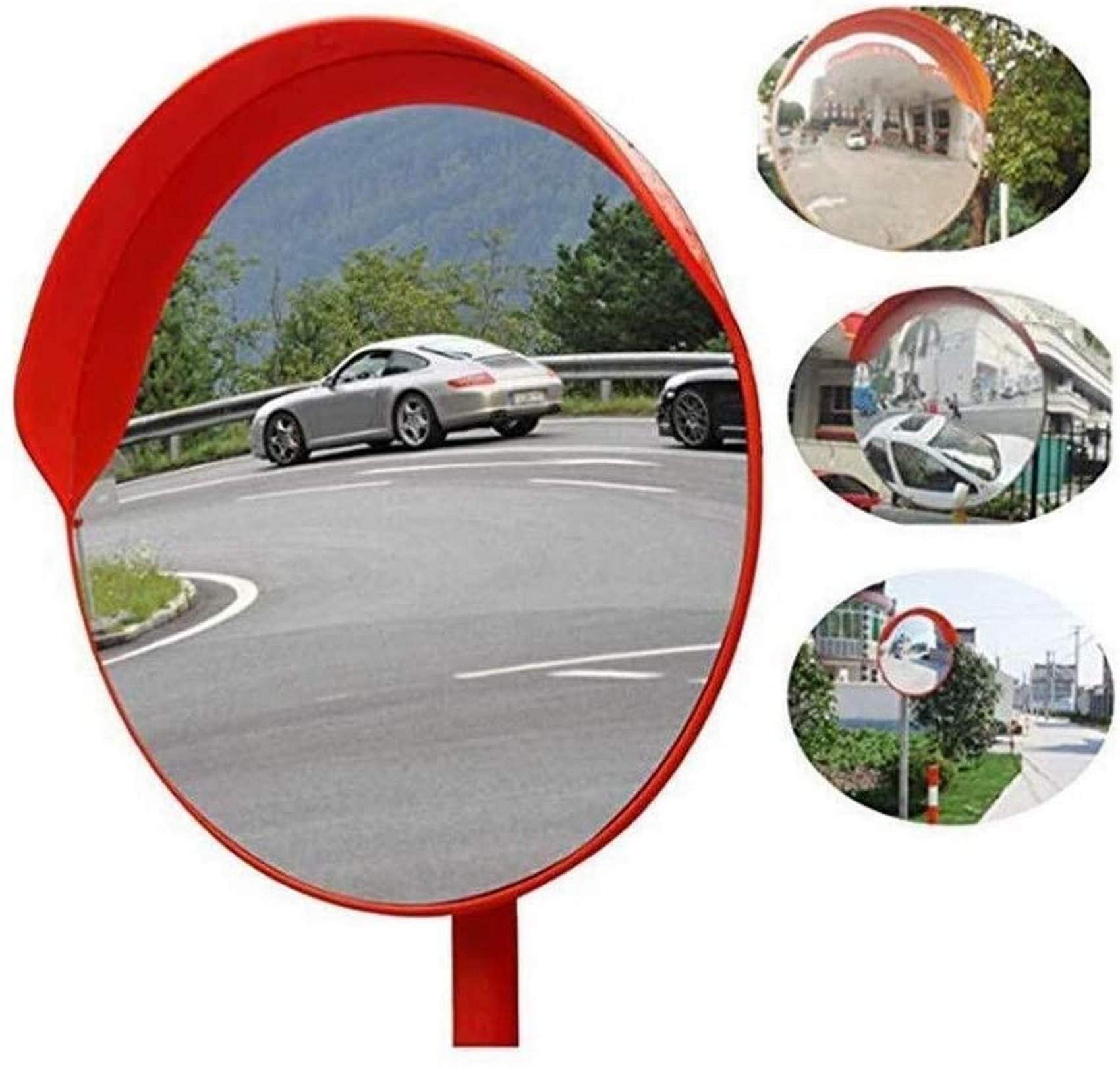 FMOGE 45cm Antitheft Safety Mirror - Outdoor Convex Traffic Mirror for Blind Spots, Driveways & Road Corners - Durable & Weatherproof for Enhanced Security & Visibility