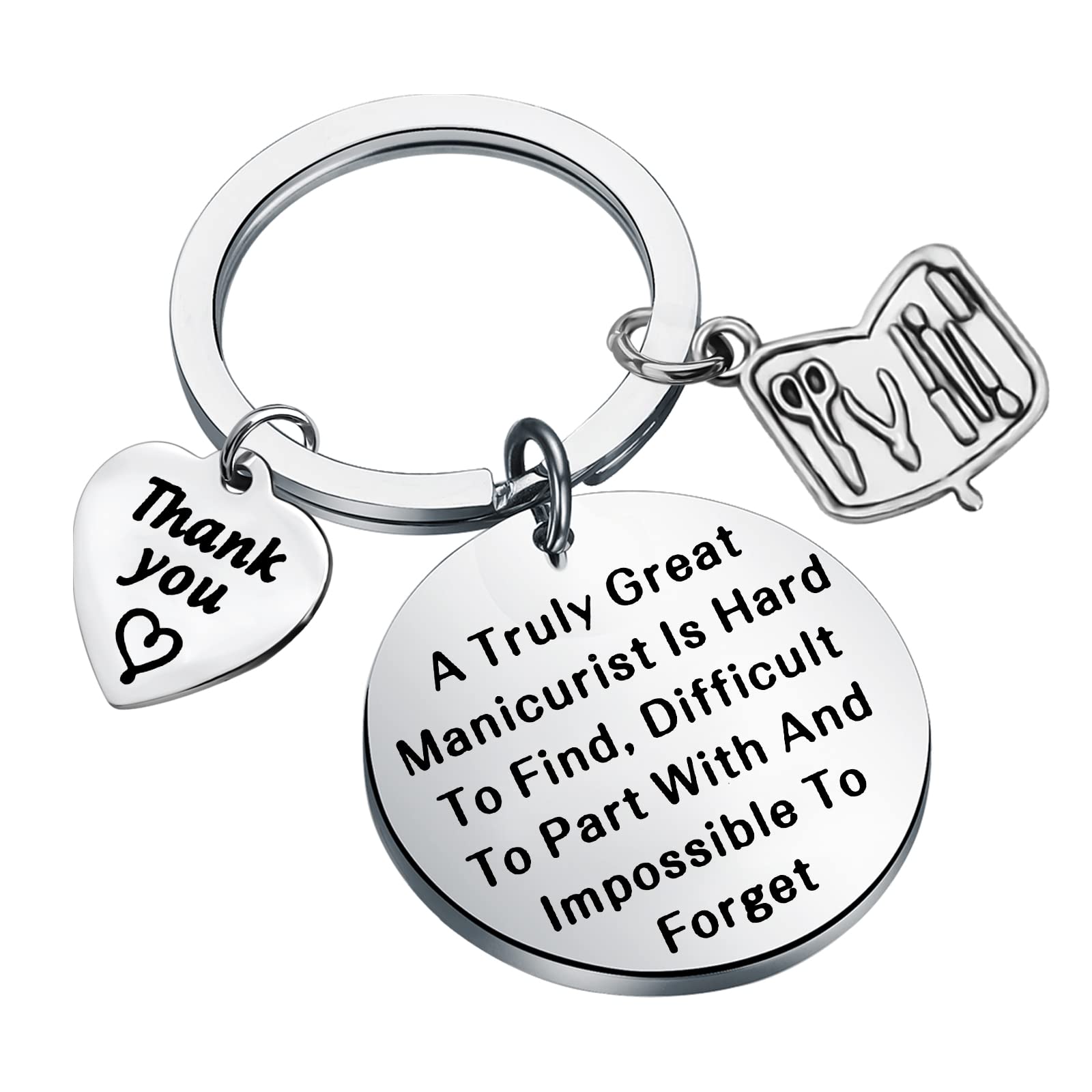 PLITI Nail Technician Keychain - Perfect Manicurist Graduation Gift for Nail Artists & Salon Owners - Ideal for Beauty School Graduates, Nail Bosses & Cosmetology Professionals